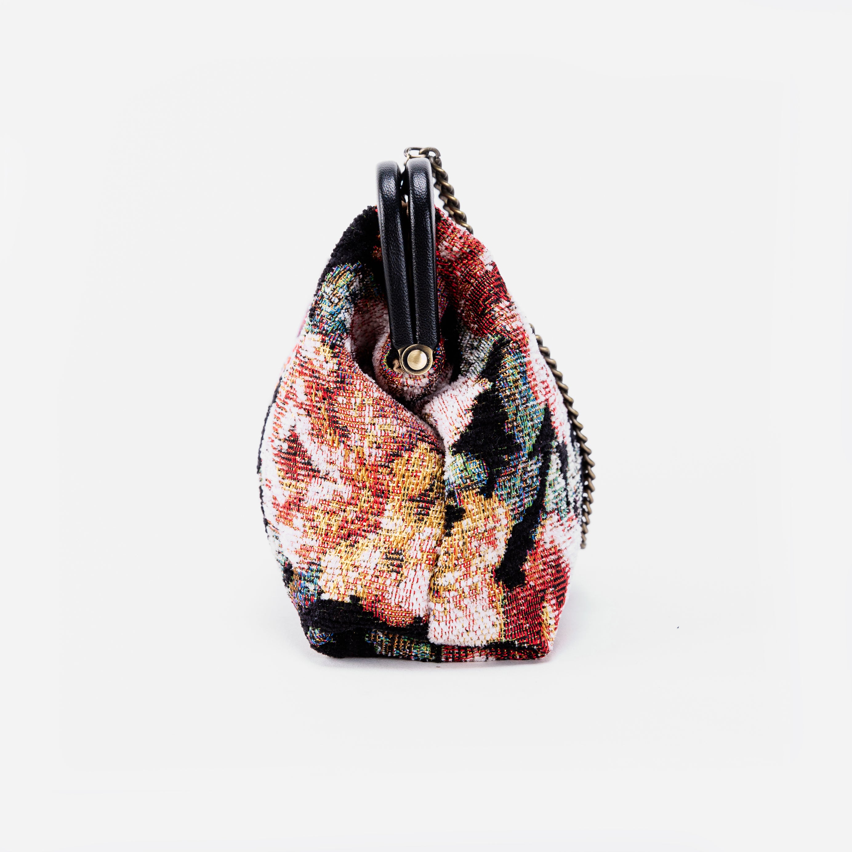 Floral Rose Alma Evening Clutch Carpet Bag side