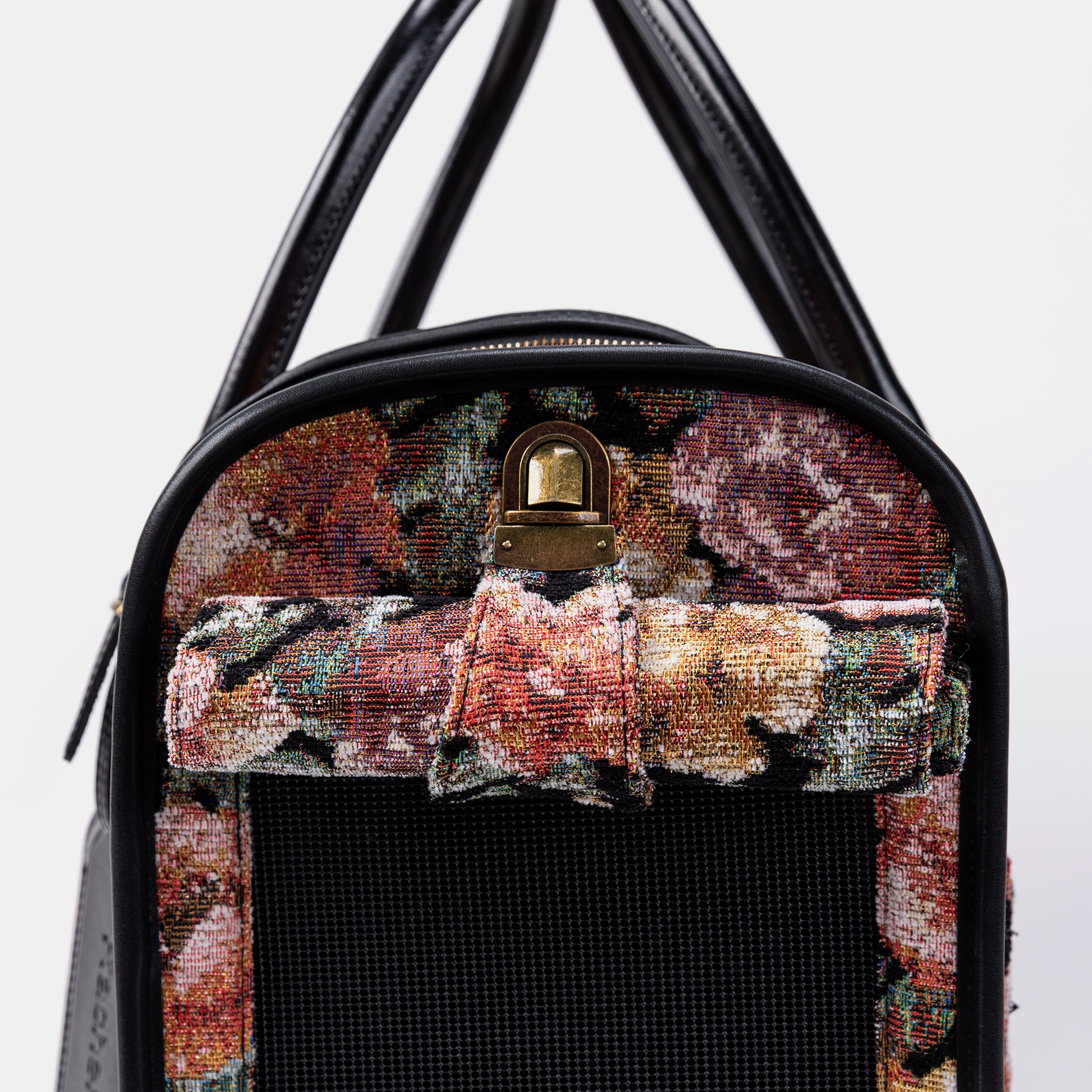 Travel Dog Carrier Bag Floral Rose Roll Up Flap
