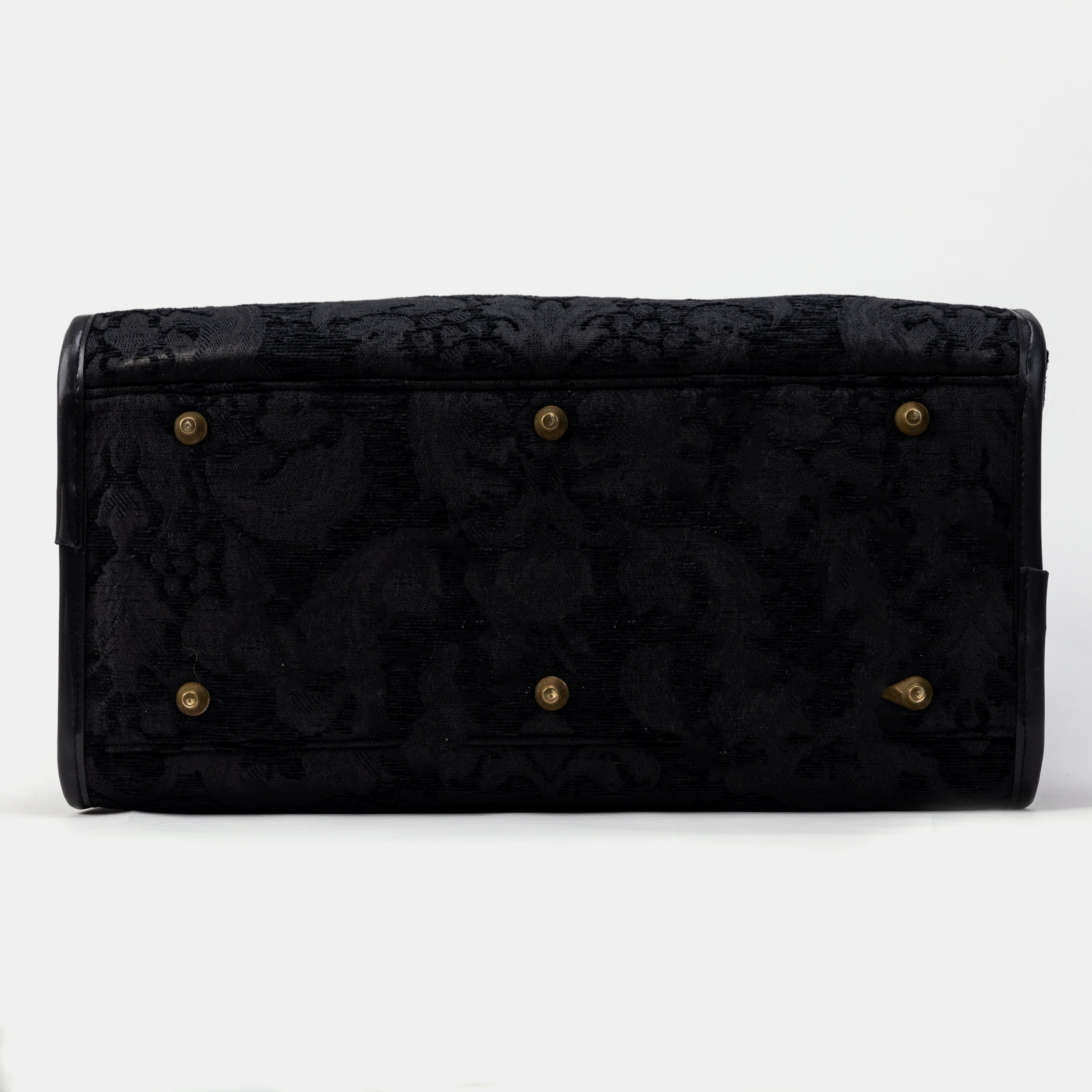Travel DogCarrier Bag Victorian Blossom Black Bottom