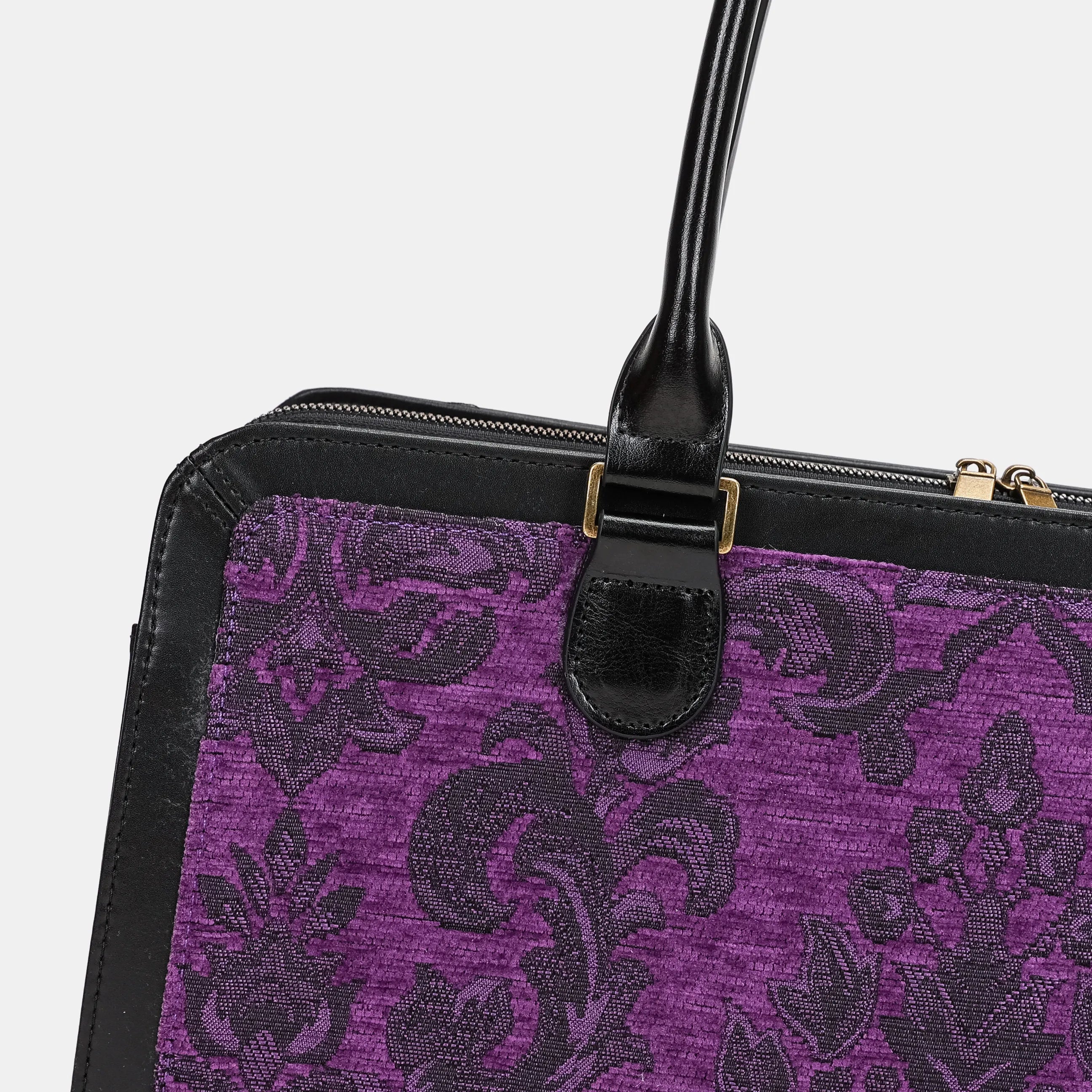 Victorian Blossom Purple Business Tote-details