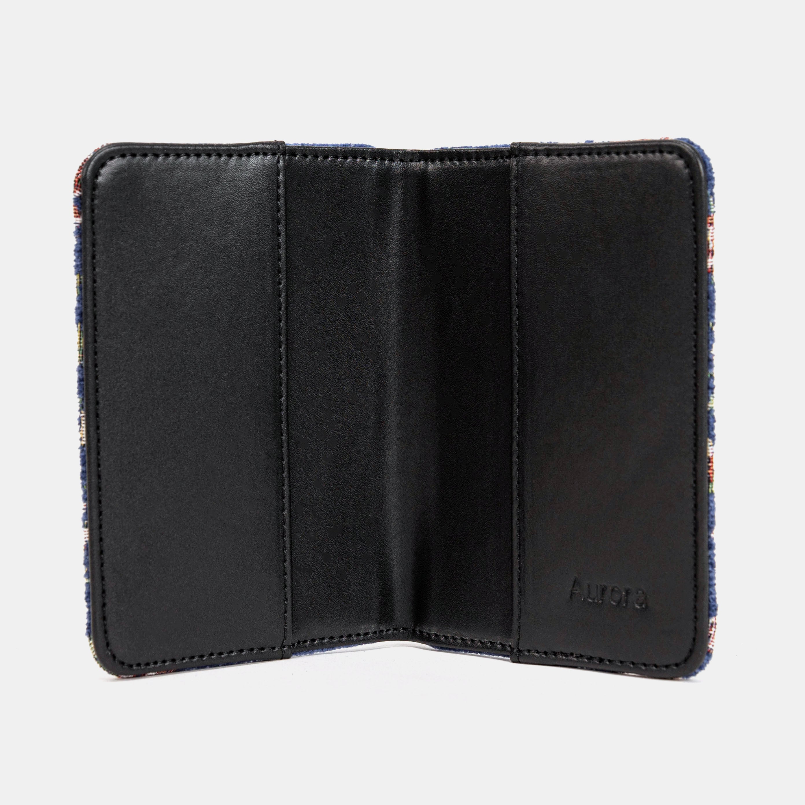 Rose Trail Blue Passport Cover Carpetbag of America inside