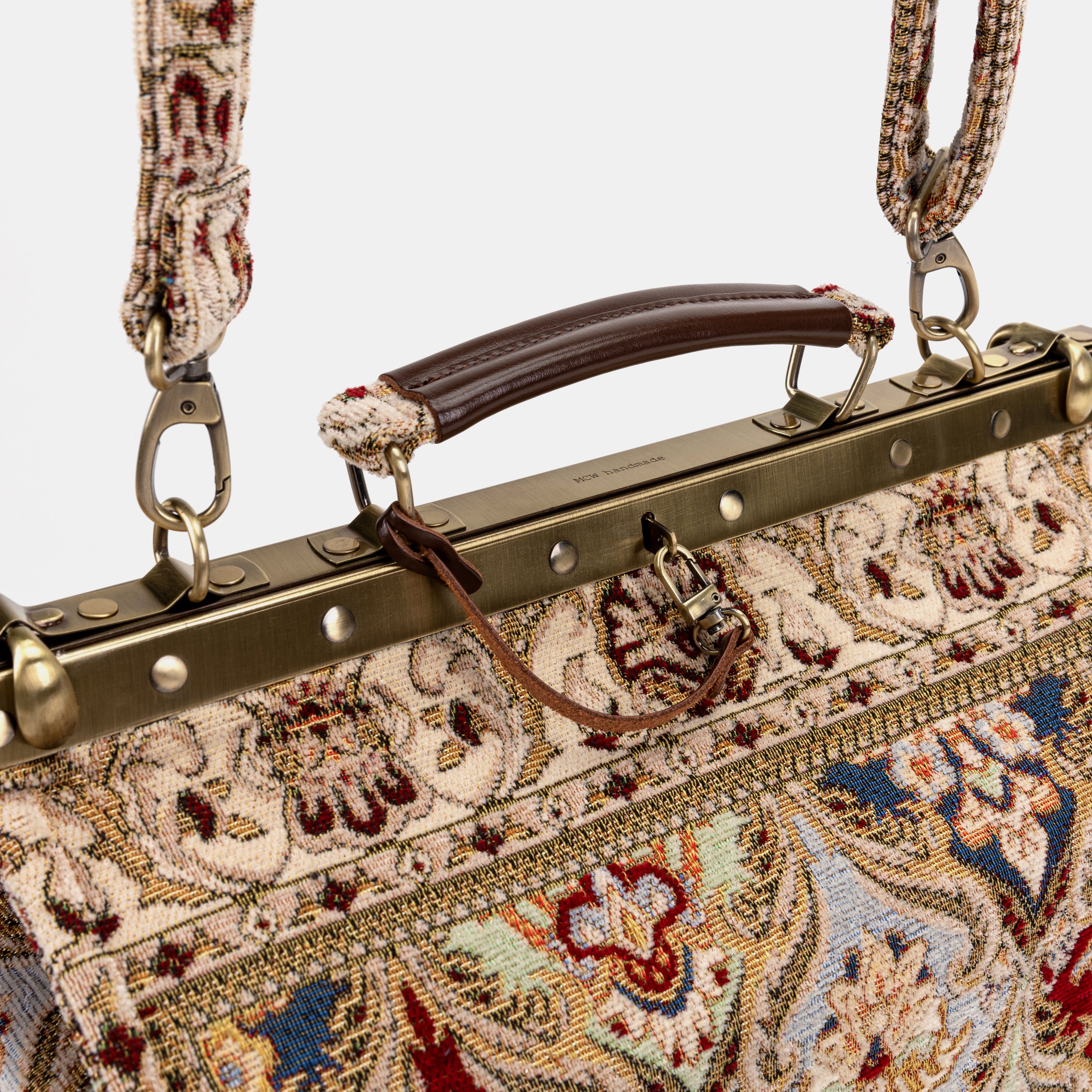 Golden Age Red Genevieve Carpet Gladstone Bag of America handle