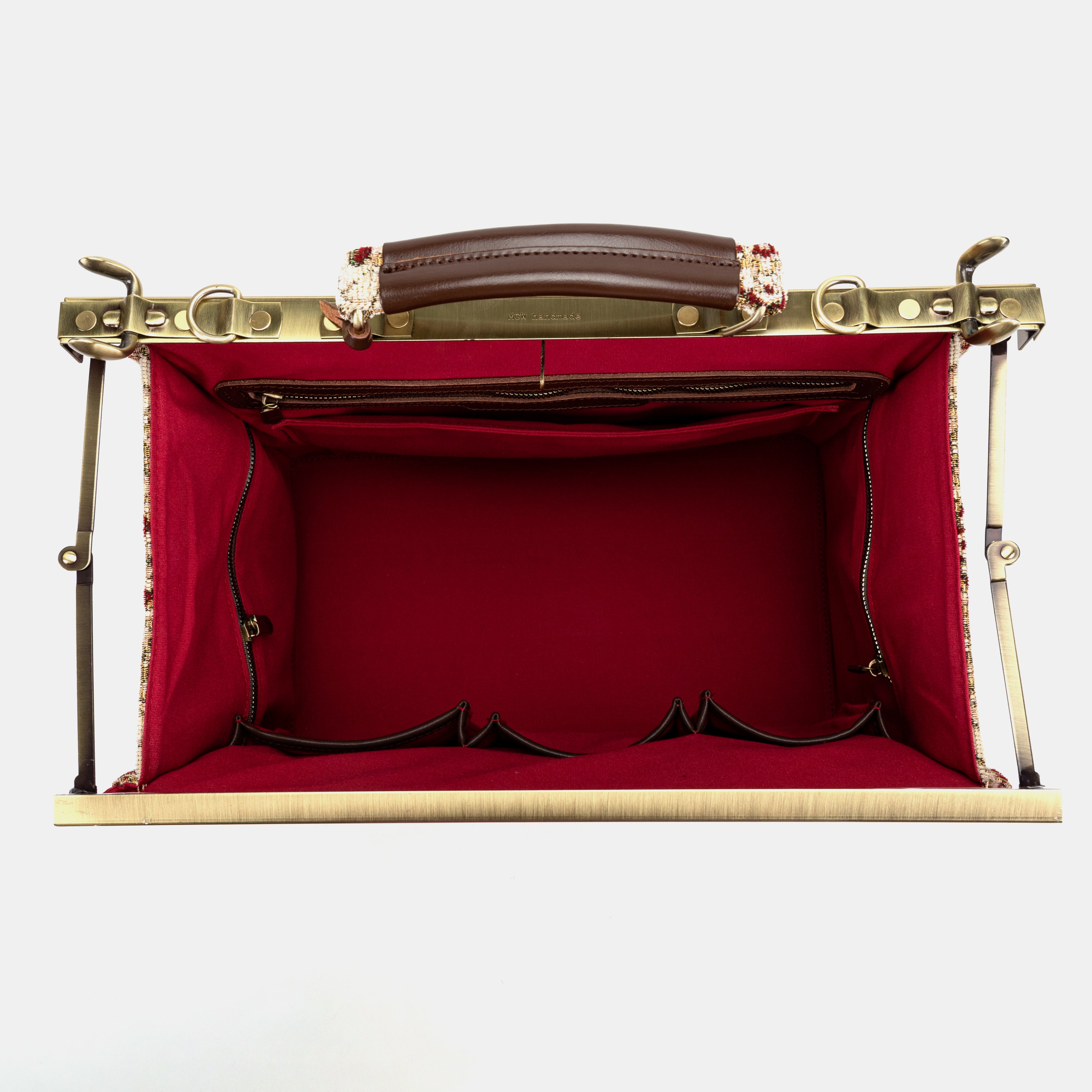Golden Age Red Genevieve Carpet Gladstone Bag