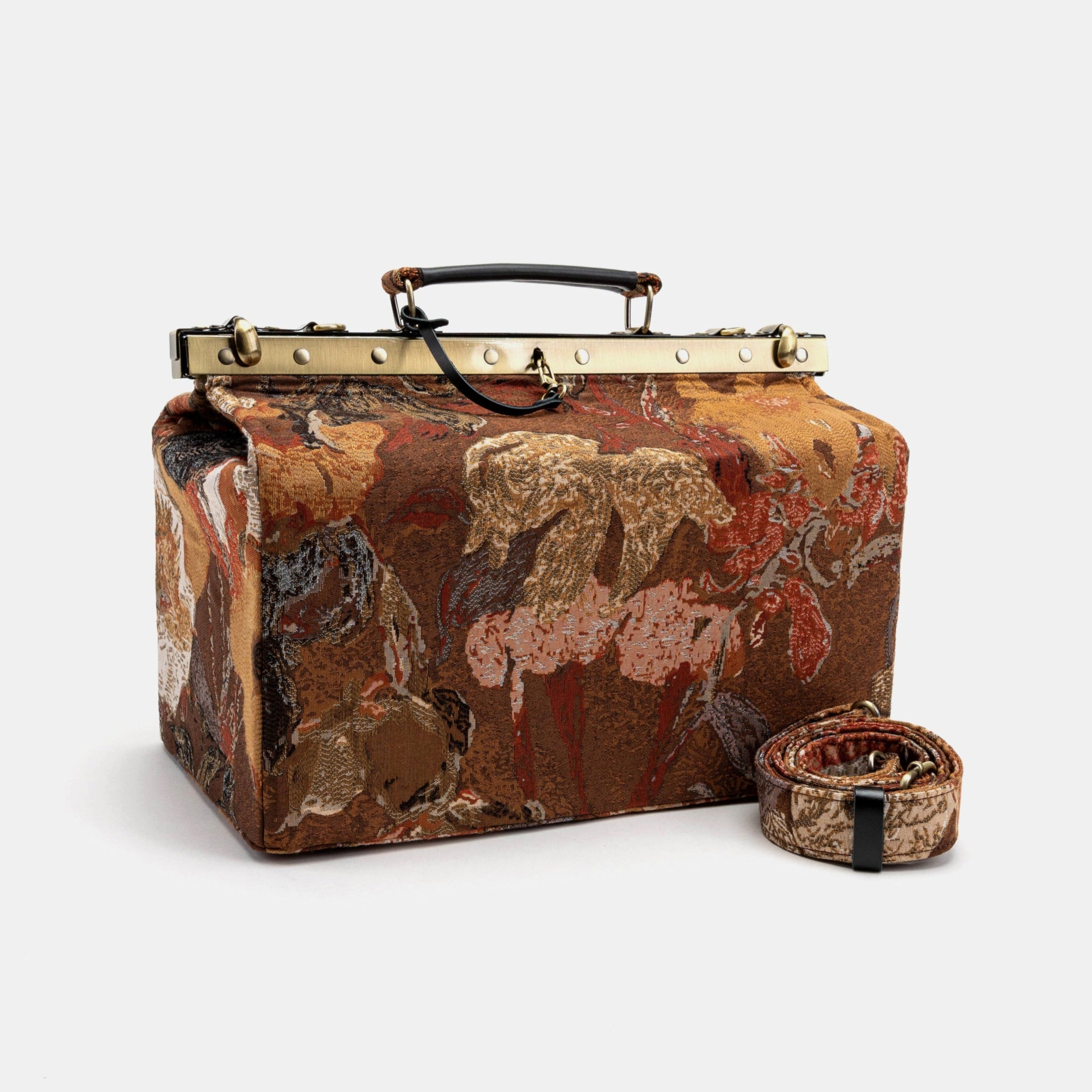 Abstract Brown Genevieve Carpet Gladstone Bag main