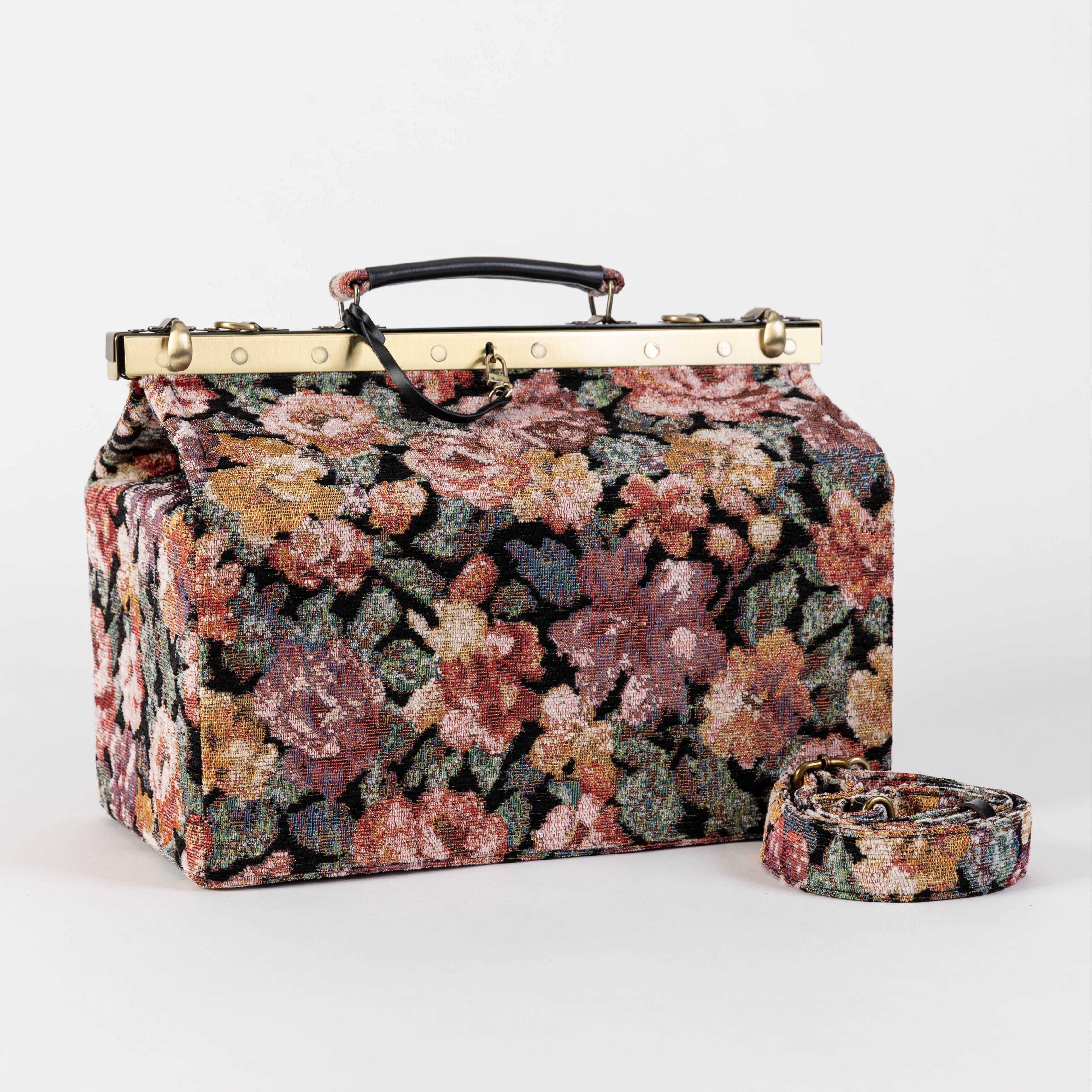 Floral Rose Genevieve Carpet Gladstone Bag Doctor Bag of America main
