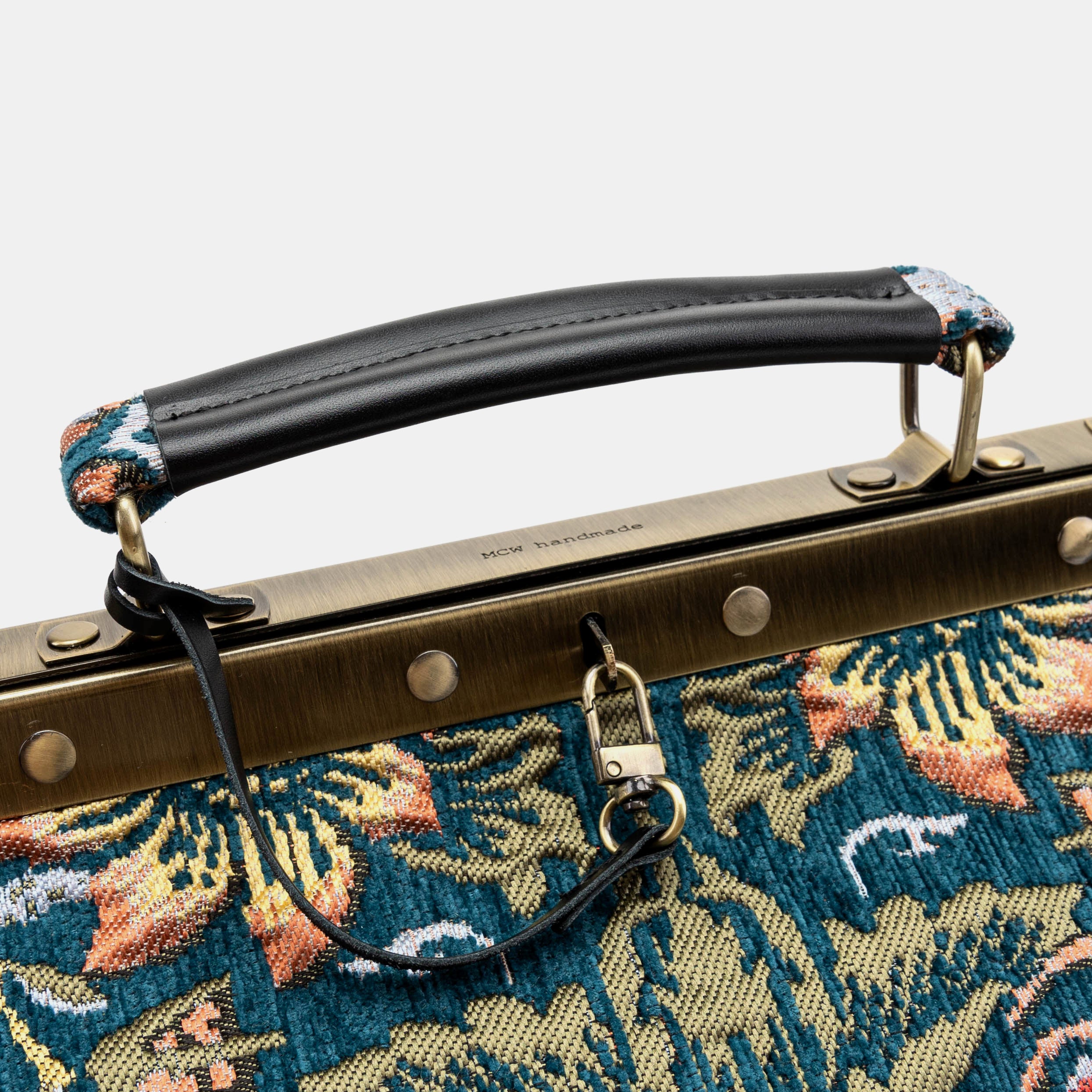 William Morris Strawberry Thief Genevieve Carpet Gladstone Bag