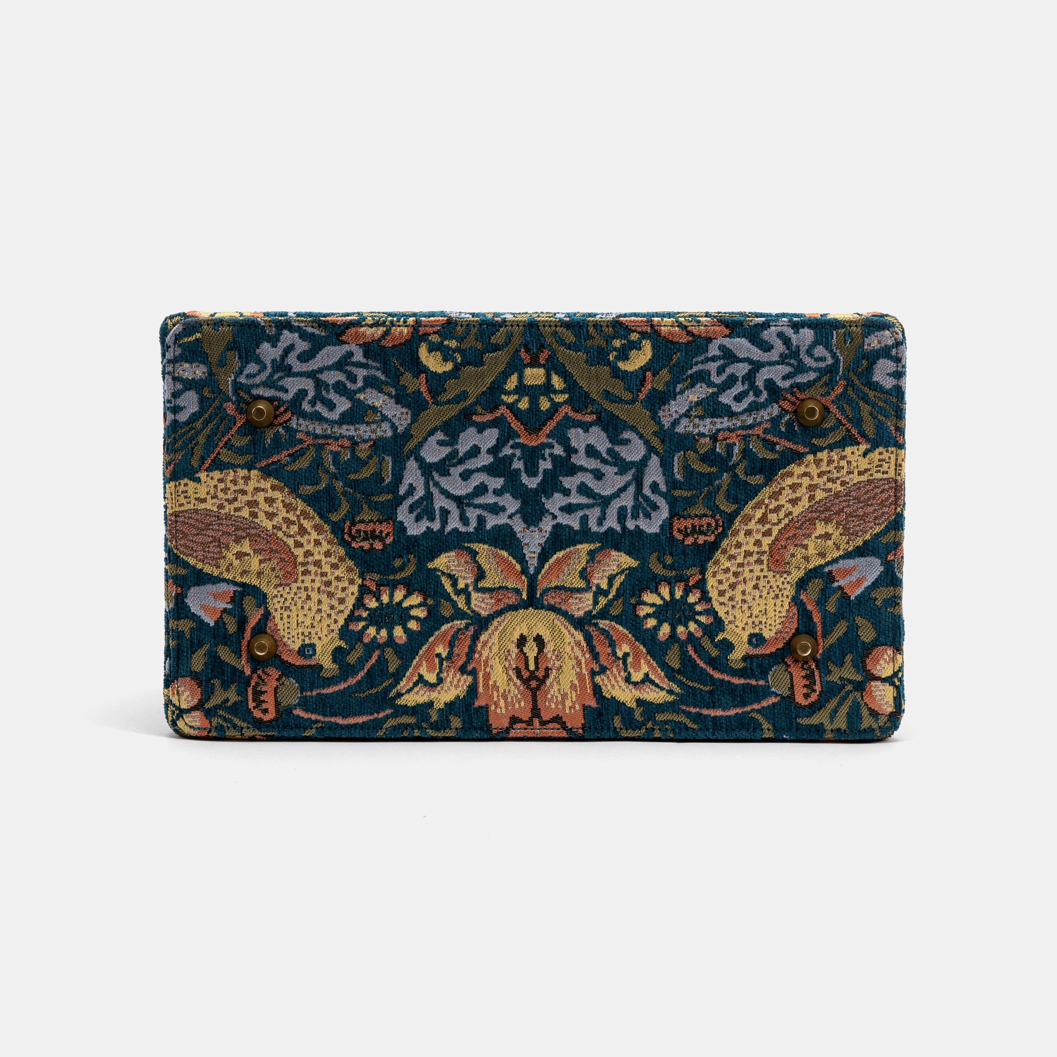 William Morris Strawberry Thief Genevieve Carpet Gladstone Bag