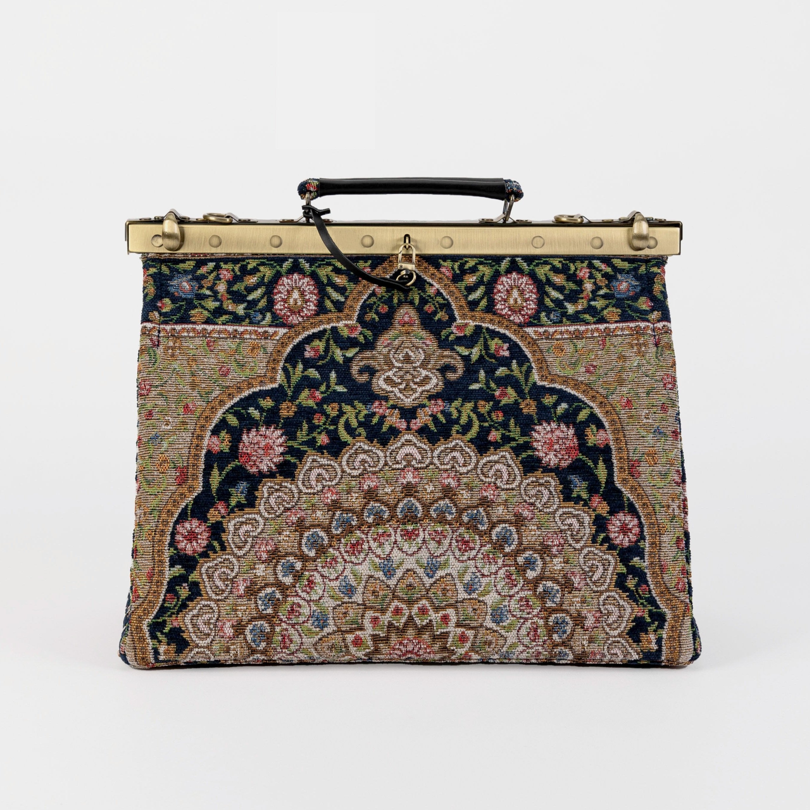 Oriental Navy Celine Carpet Gladstone Bag Doctor Bag of America front