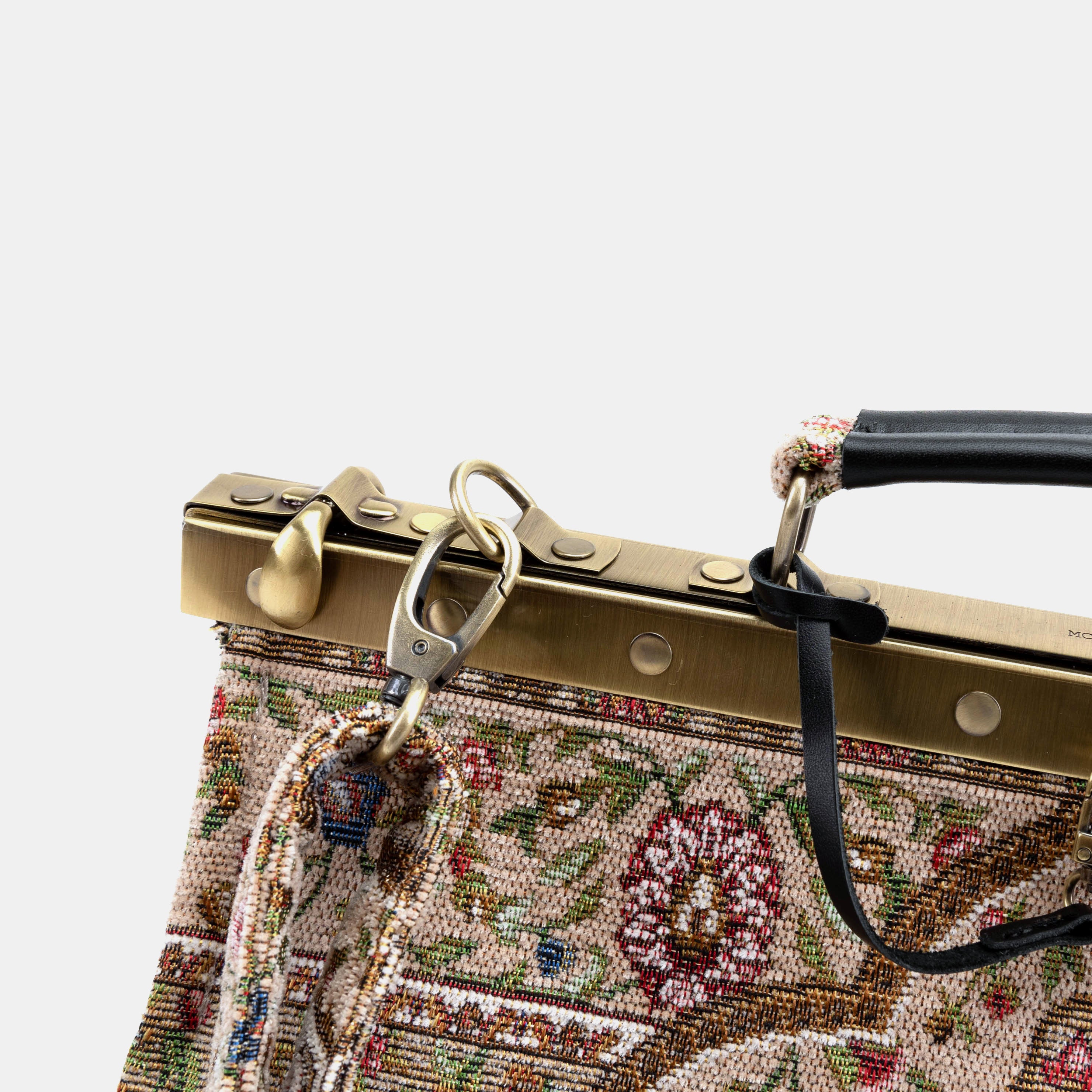 Celine Gladstone Doctor Carpet Bag Oriental Beige clasp