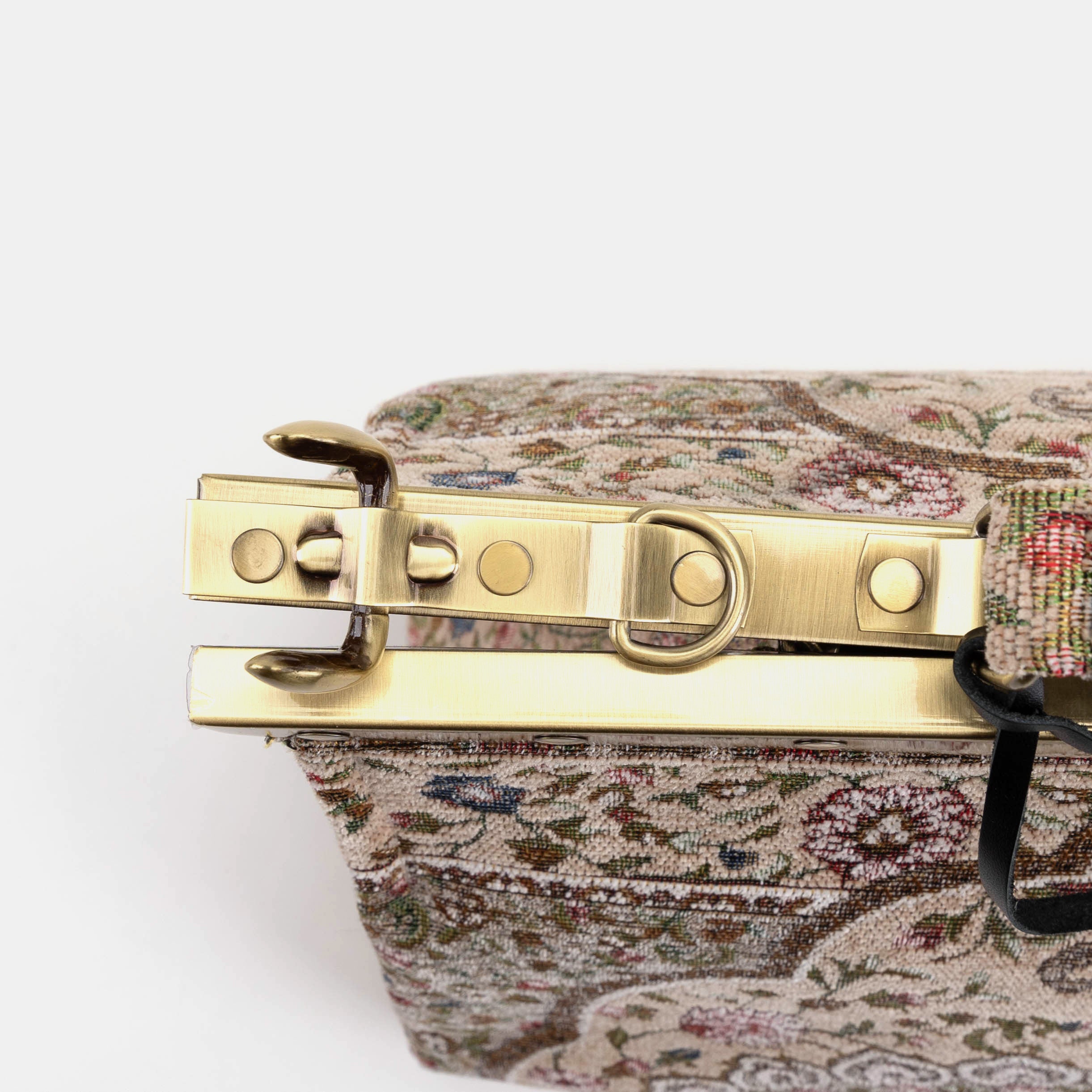 Celine Gladstone Doctor Carpet Bag Oriental Beige frame