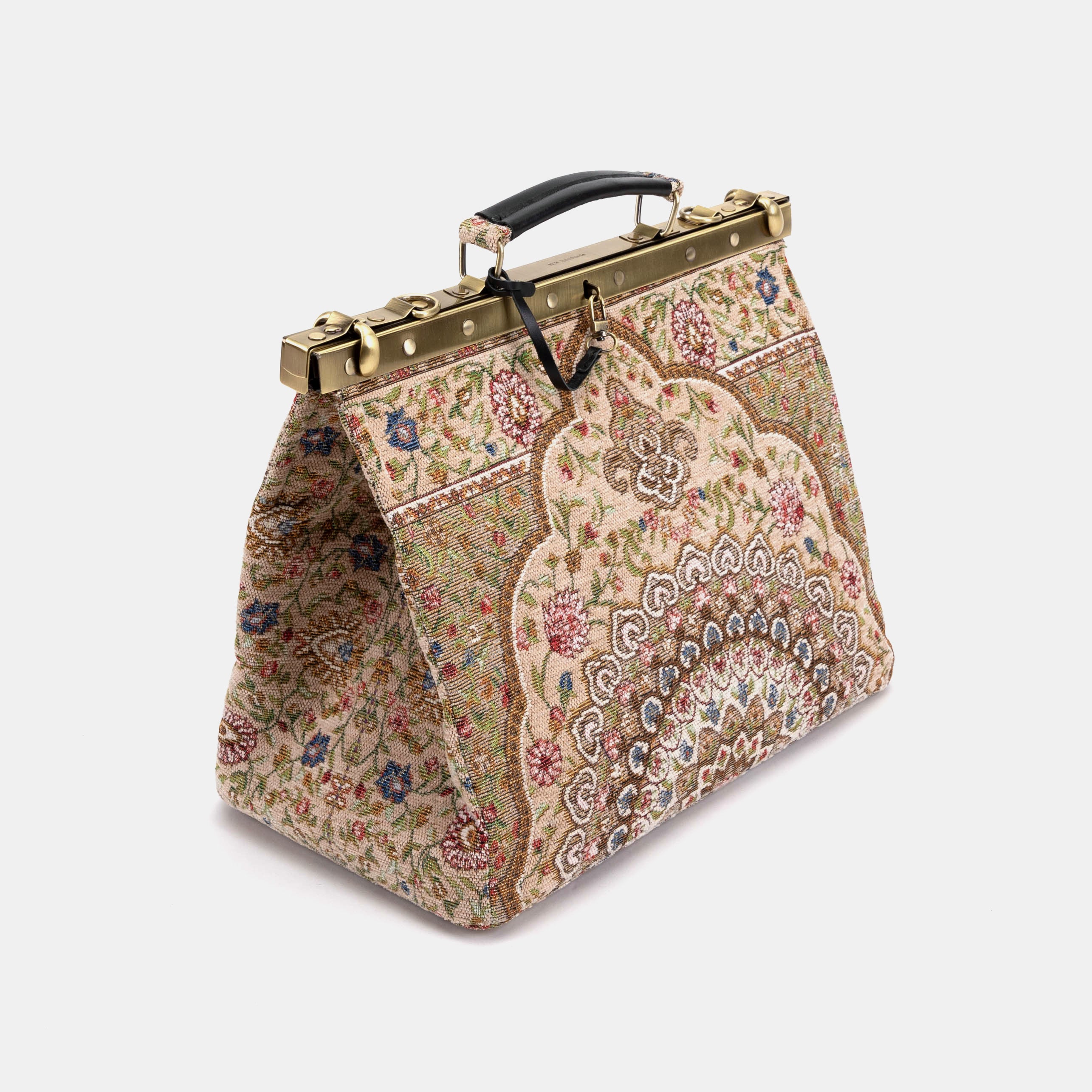 Celine Gladstone Doctor Carpet Bag Oriental Beige front side