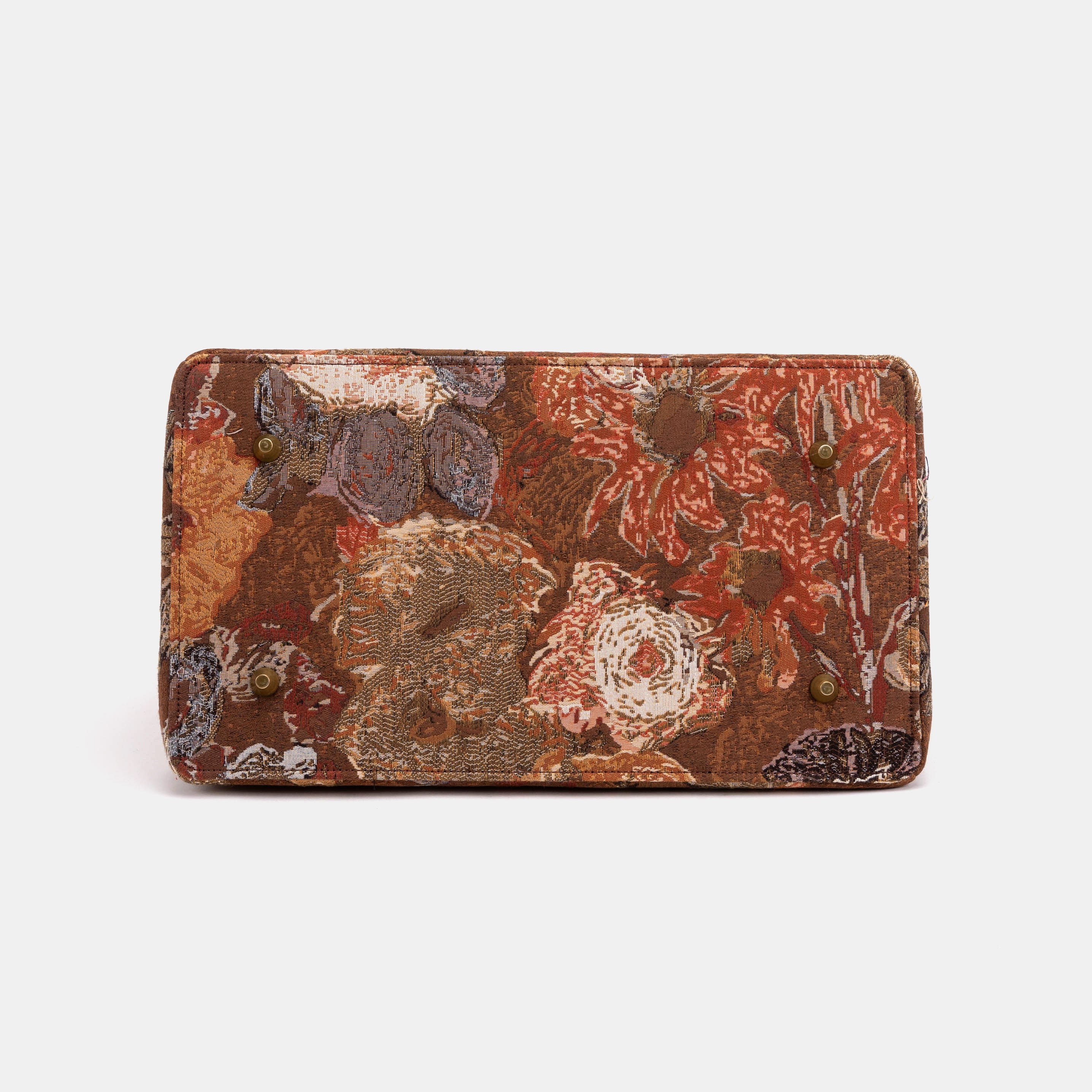 Celine Gladstone Doctor Carpet Bag Abstract Brown of America bottom