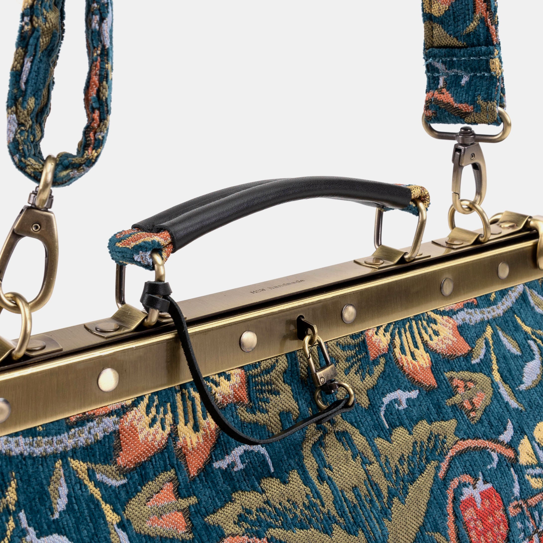 William Morris Strawberry Thief Celine Carpet Gladstone Bag of America handle