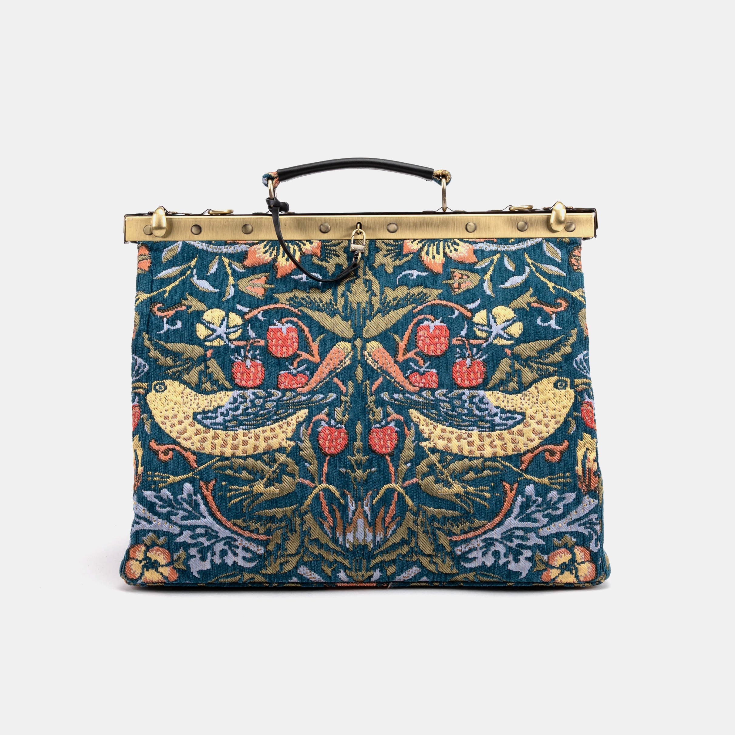 William Morris Strawberry Thief Celine Carpet Gladstone Bag of America front