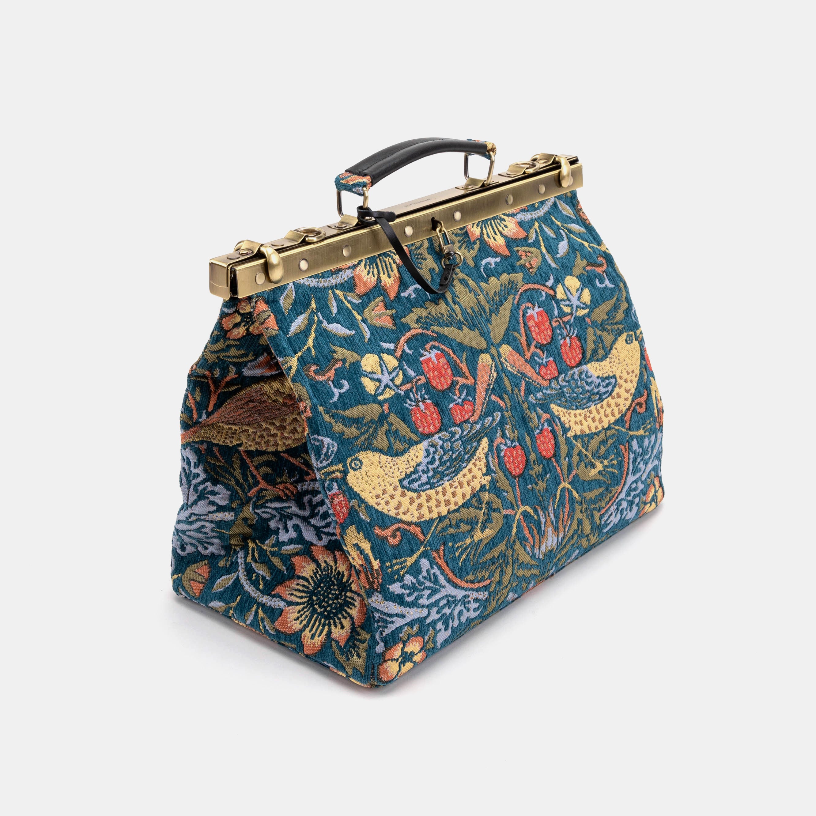 William Morris Strawberry Thief Celine Carpet Gladstone Bag of America front side