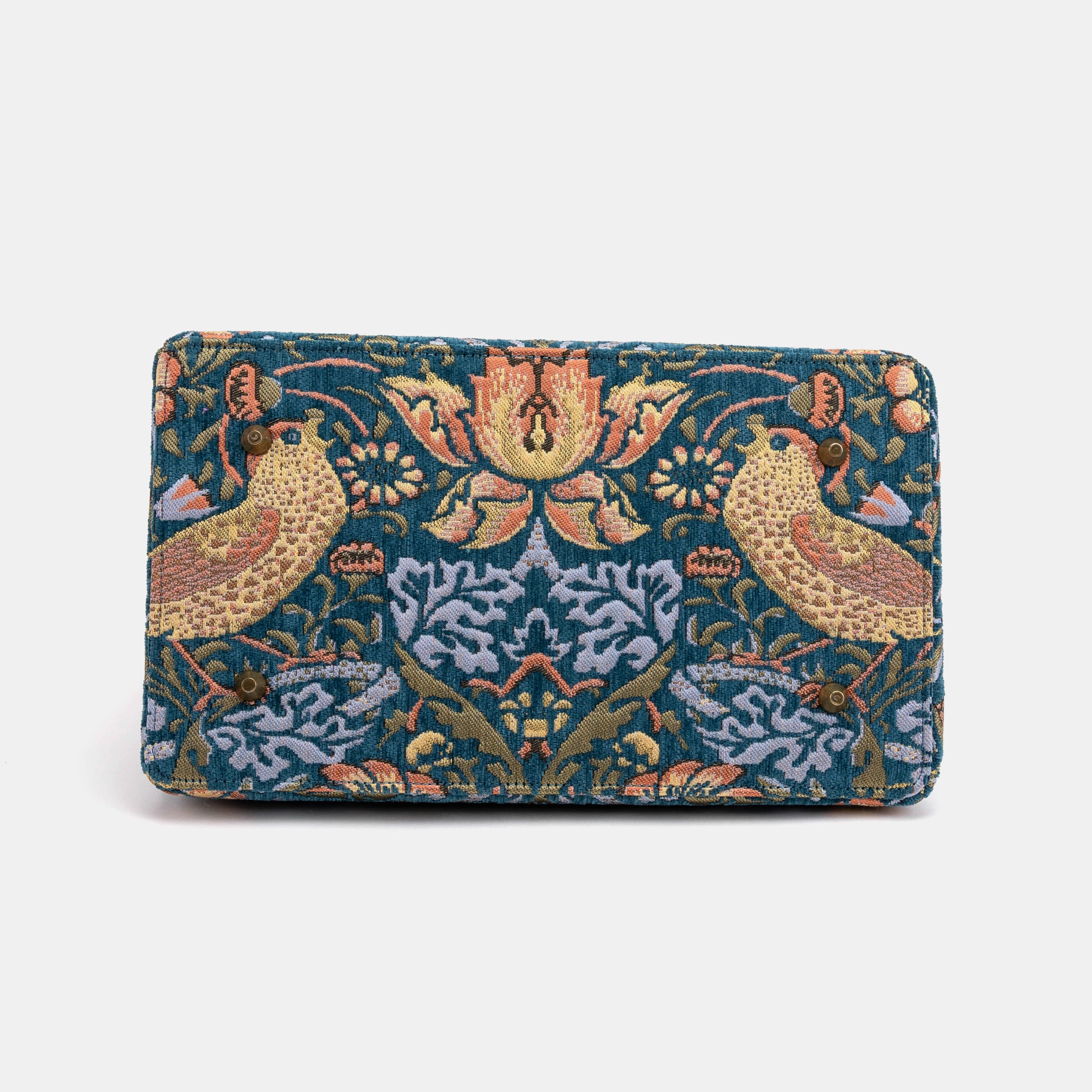 William Morris Strawberry Thief Celine Carpet Gladstone Bag of America bottom