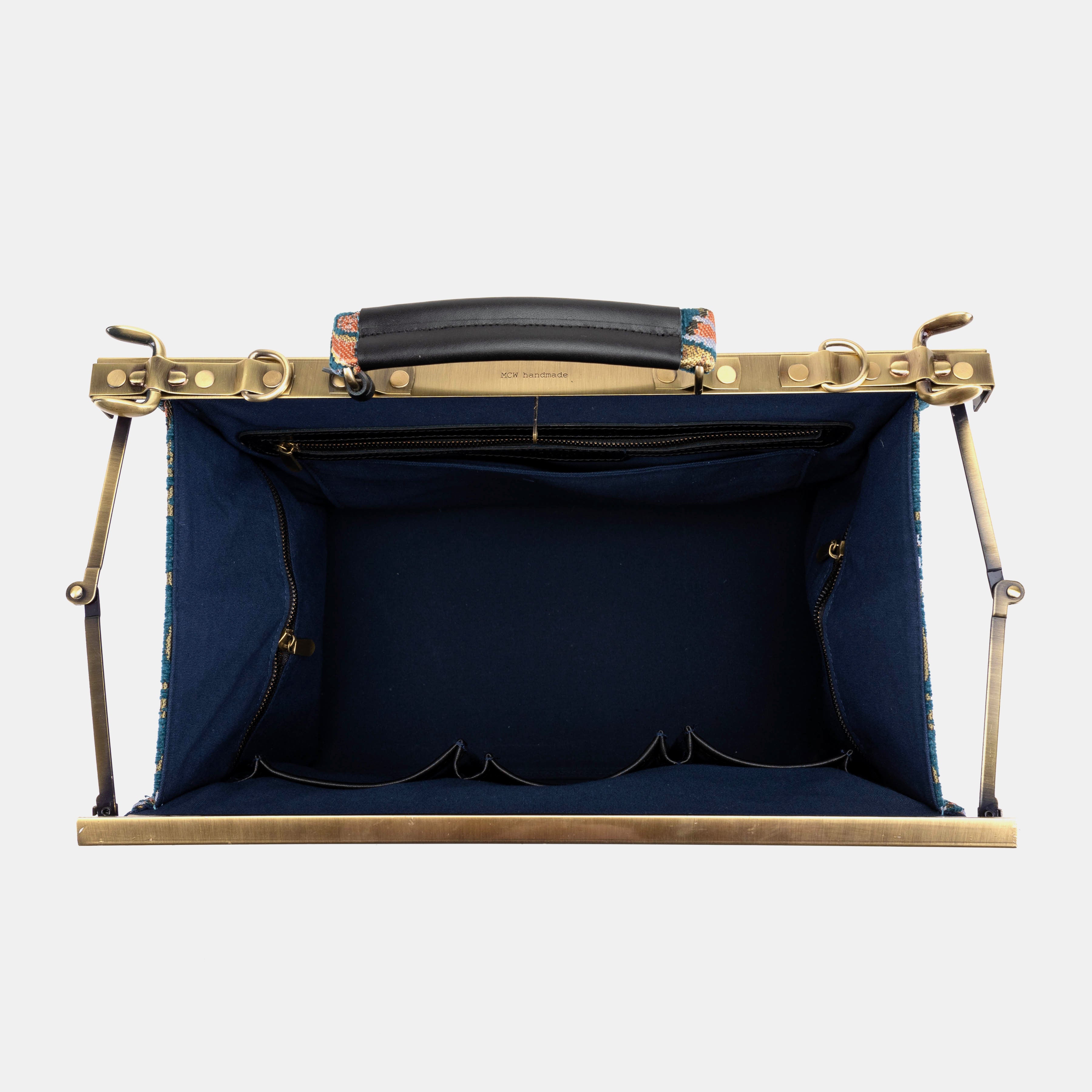 William Morris Strawberry Thief Celine Carpet Gladstone Bag of America inside