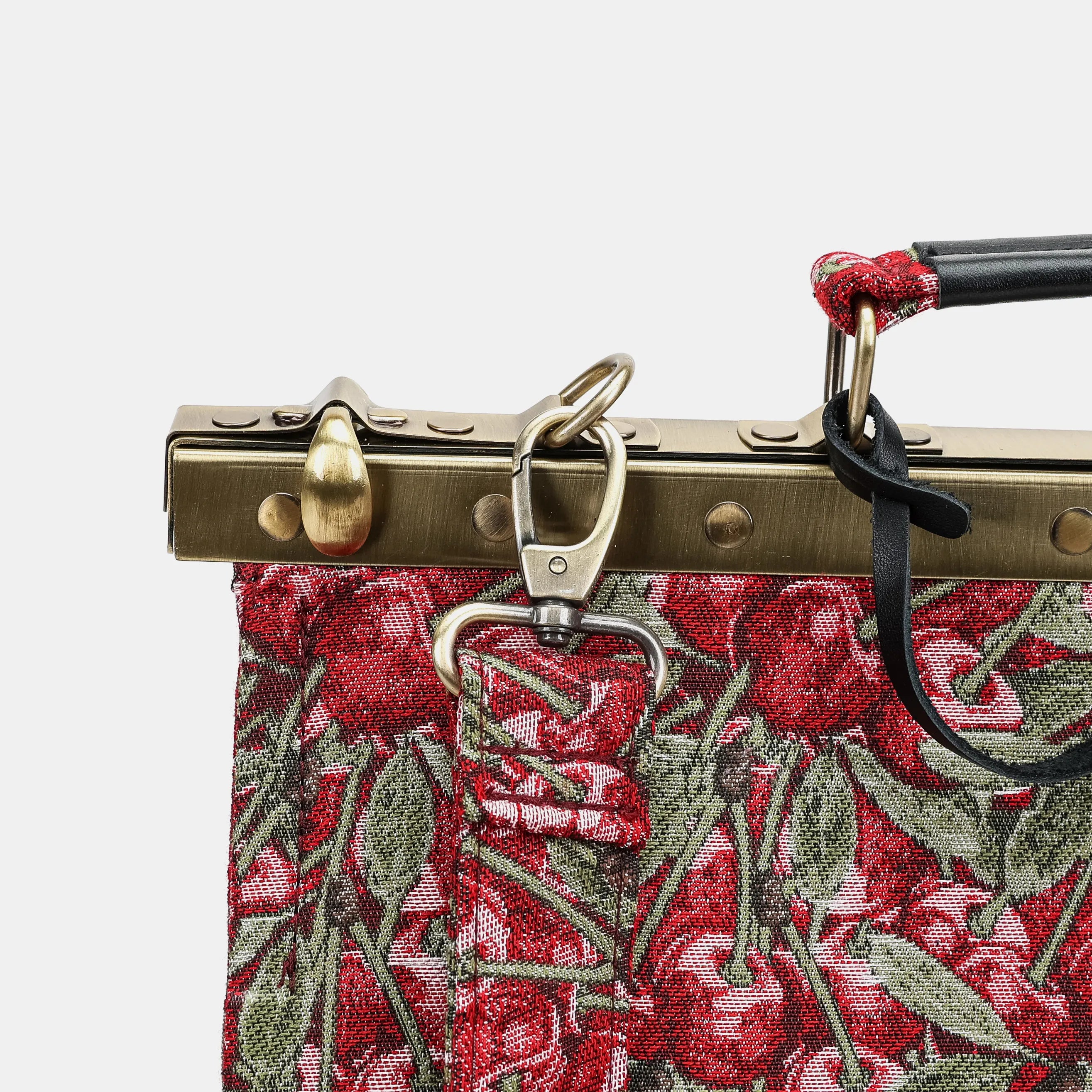 Cherry Cascade Carpet Gladstone Bag buckle