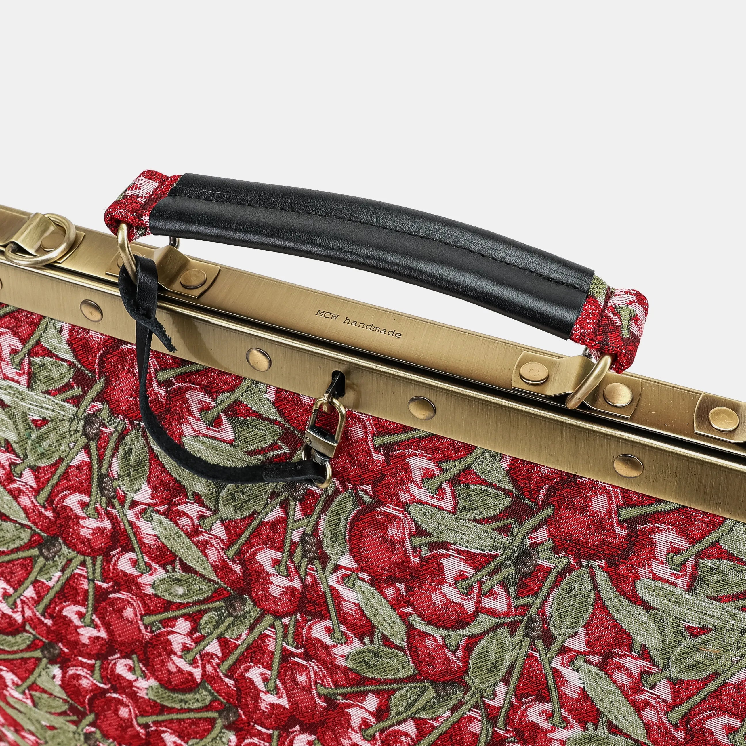 Cherry Cascade Carpet Gladstone Bag buckle