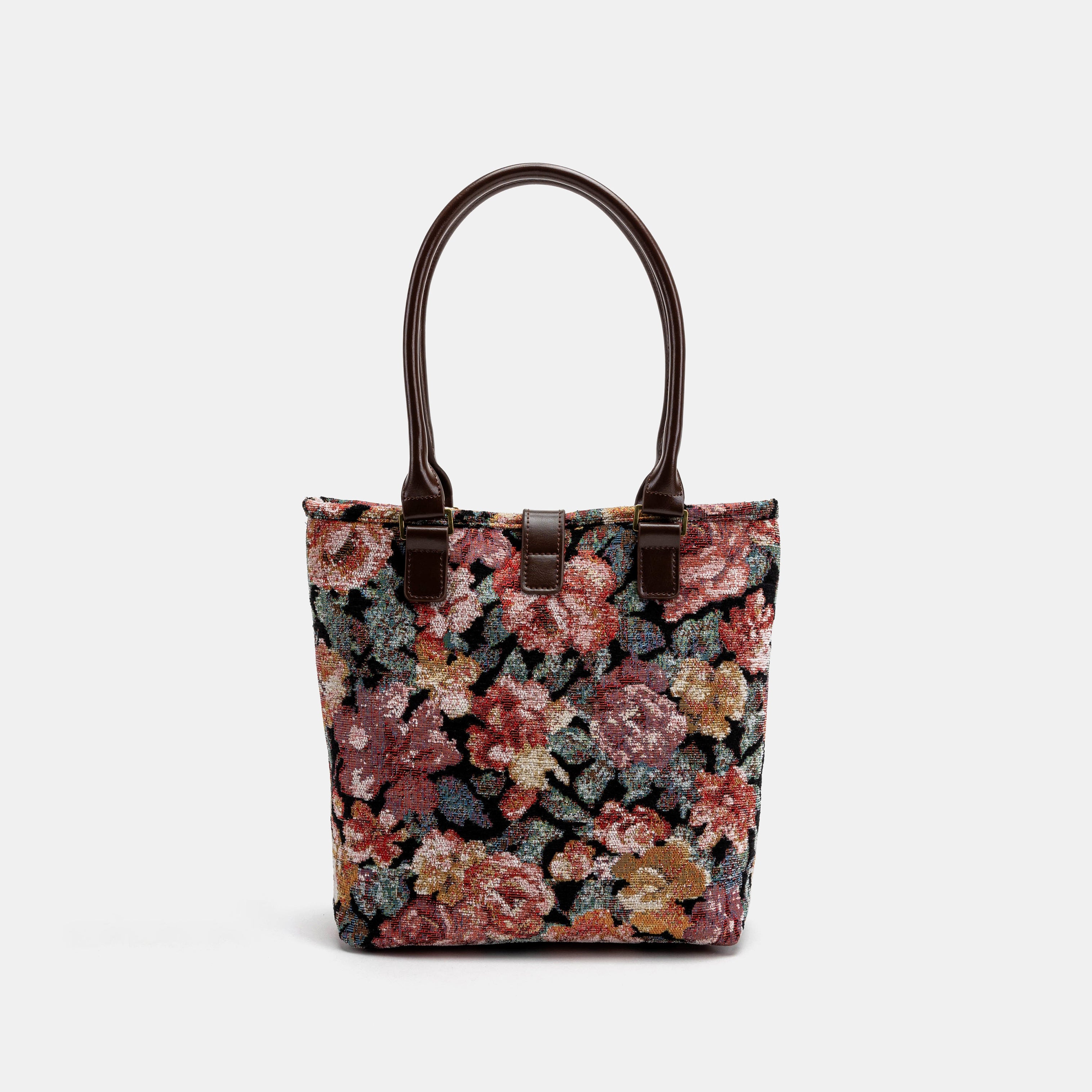 Floral Rose Everyday Tote Bag Carpetbag of America back