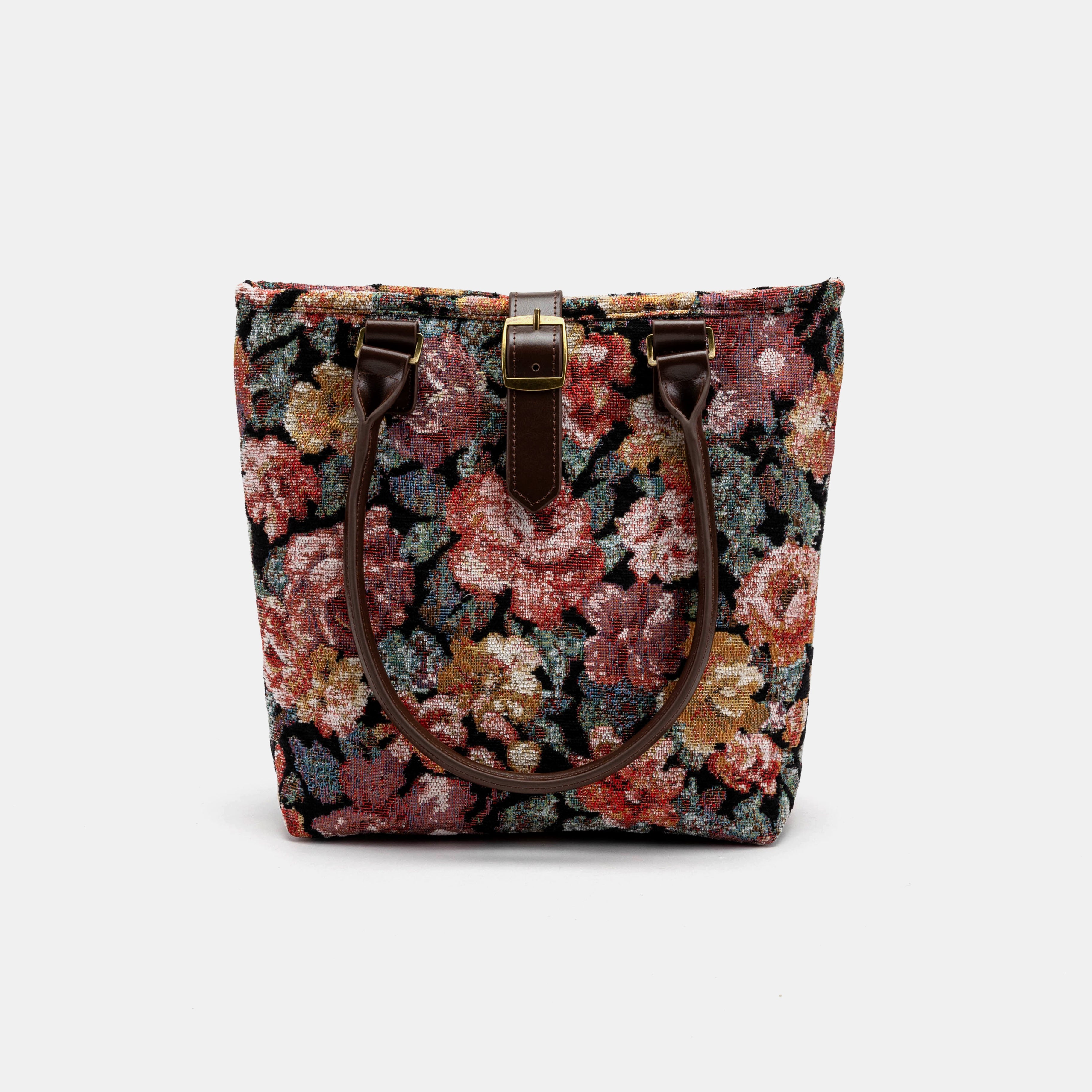 Floral Rose Everyday Tote Bag Carpetbag of America with shoulder strap