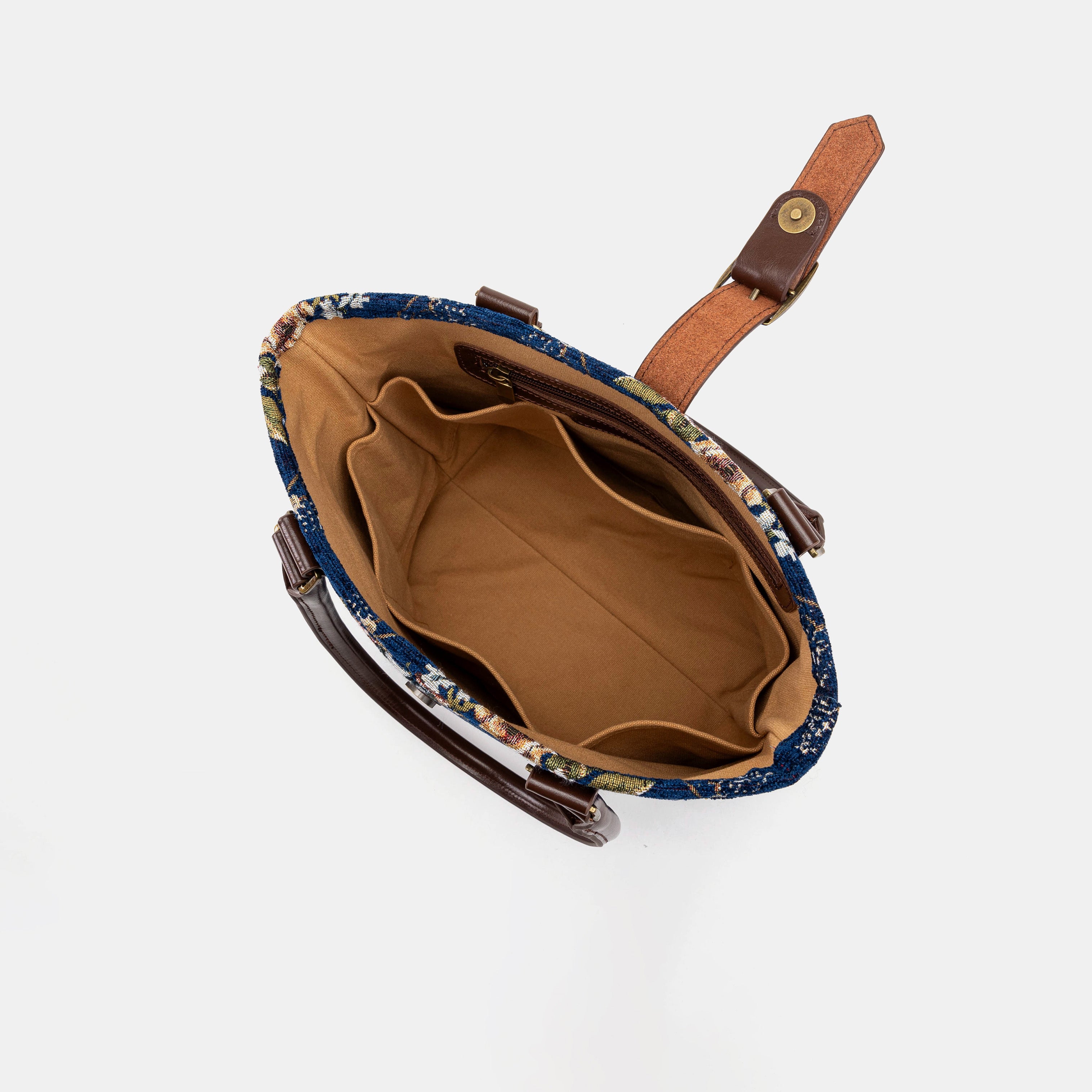 Floral Blue Everyday Tote inside