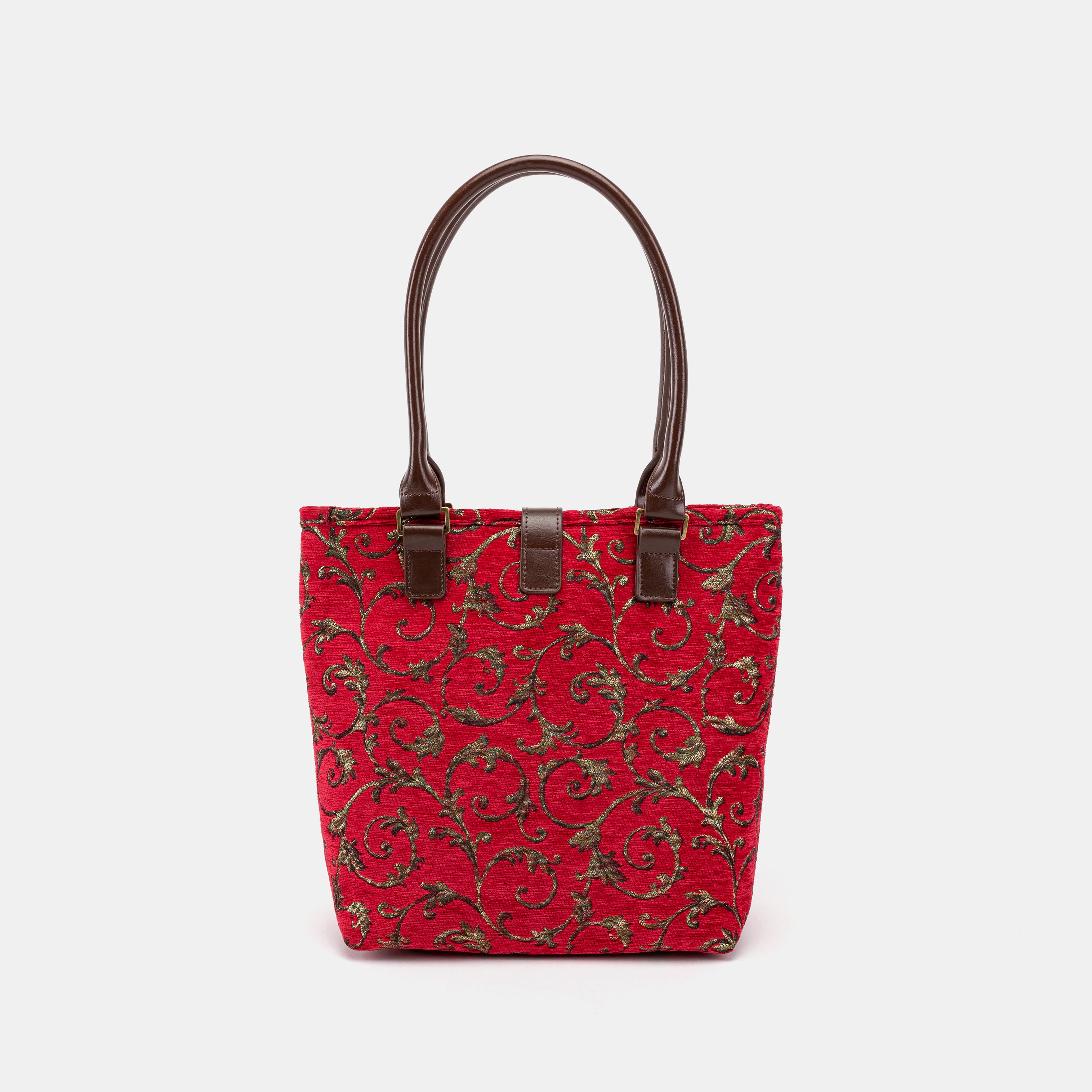 Vintage Scroll Red Everyday Tote