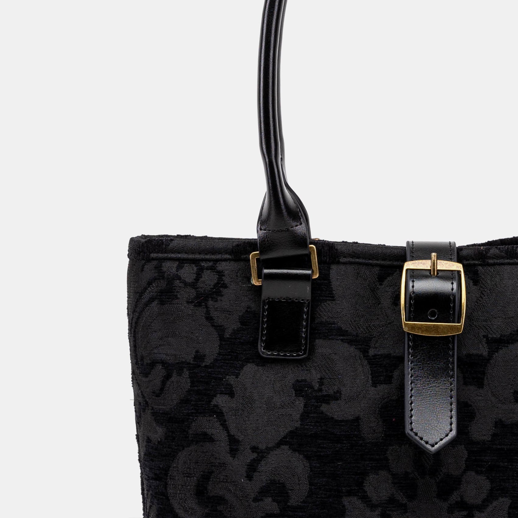Victorian Blossom Black/Black Everyday Tote detail