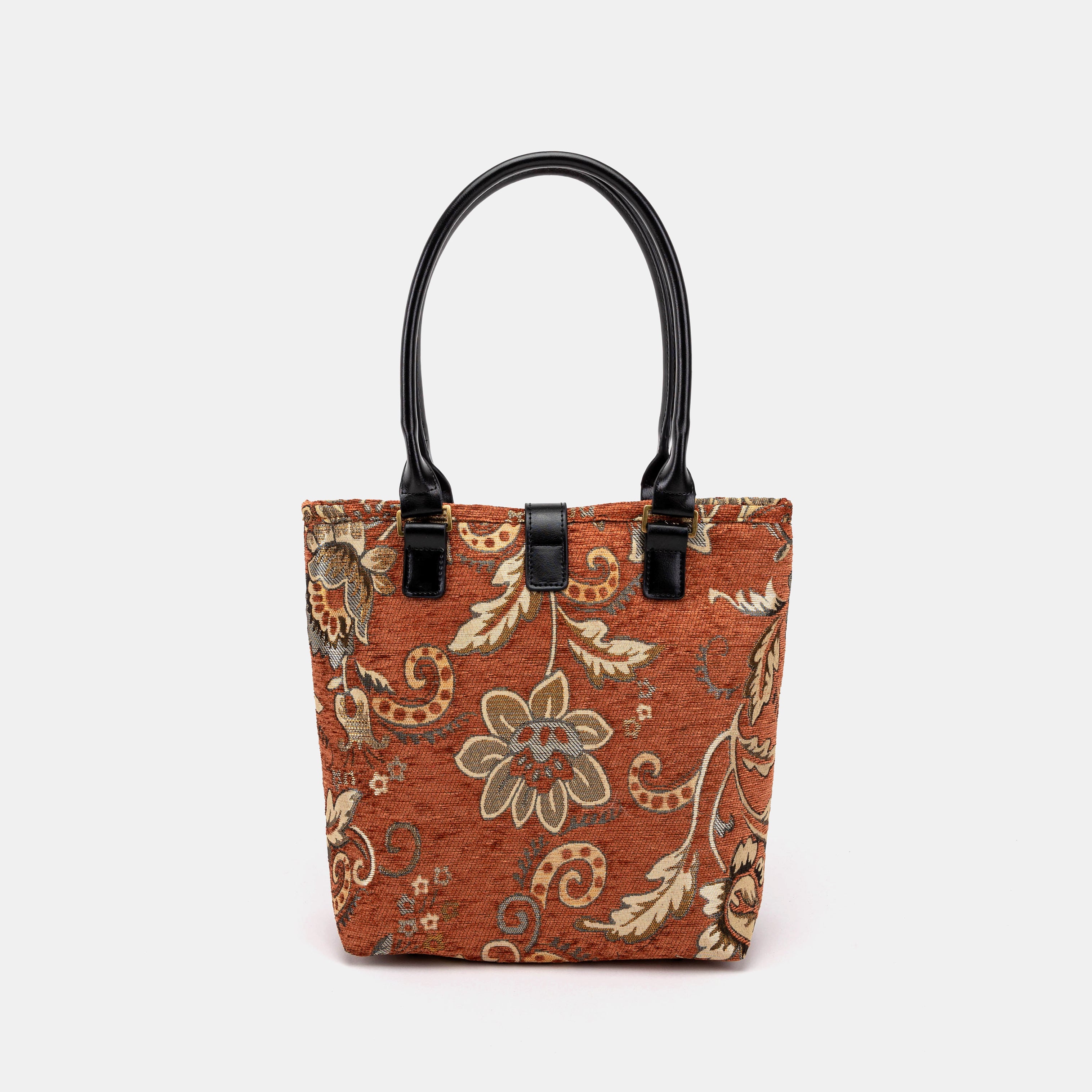 Floral Paisley Orange Everyday Tote back