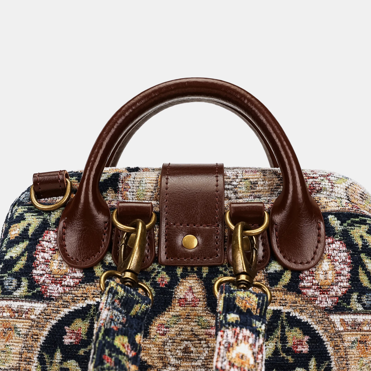 Oriental Navy Everyday Backpack Carpetbag of America back details