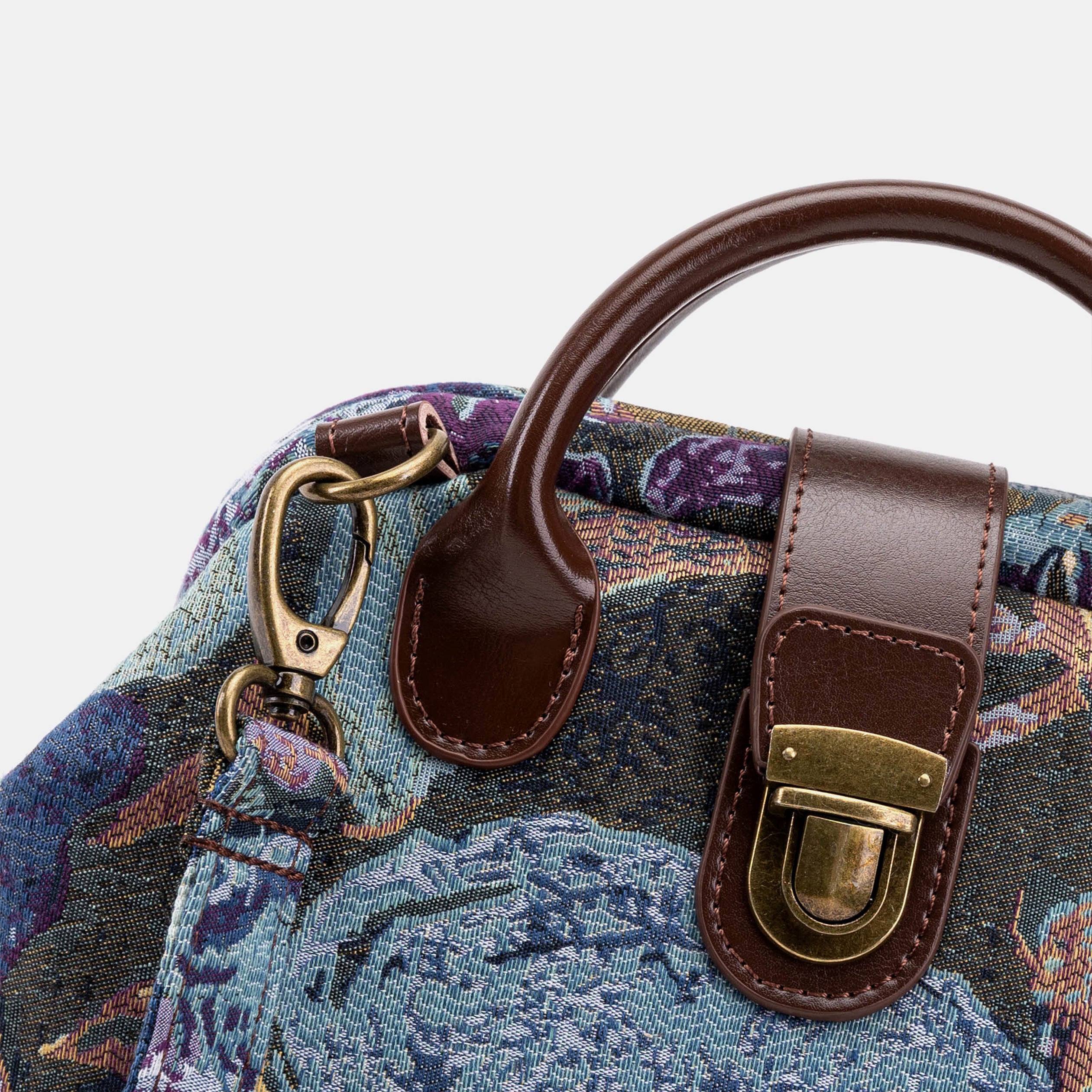 Abstract Blue Carpet Everyday Backpack Carpetbag of America detail
