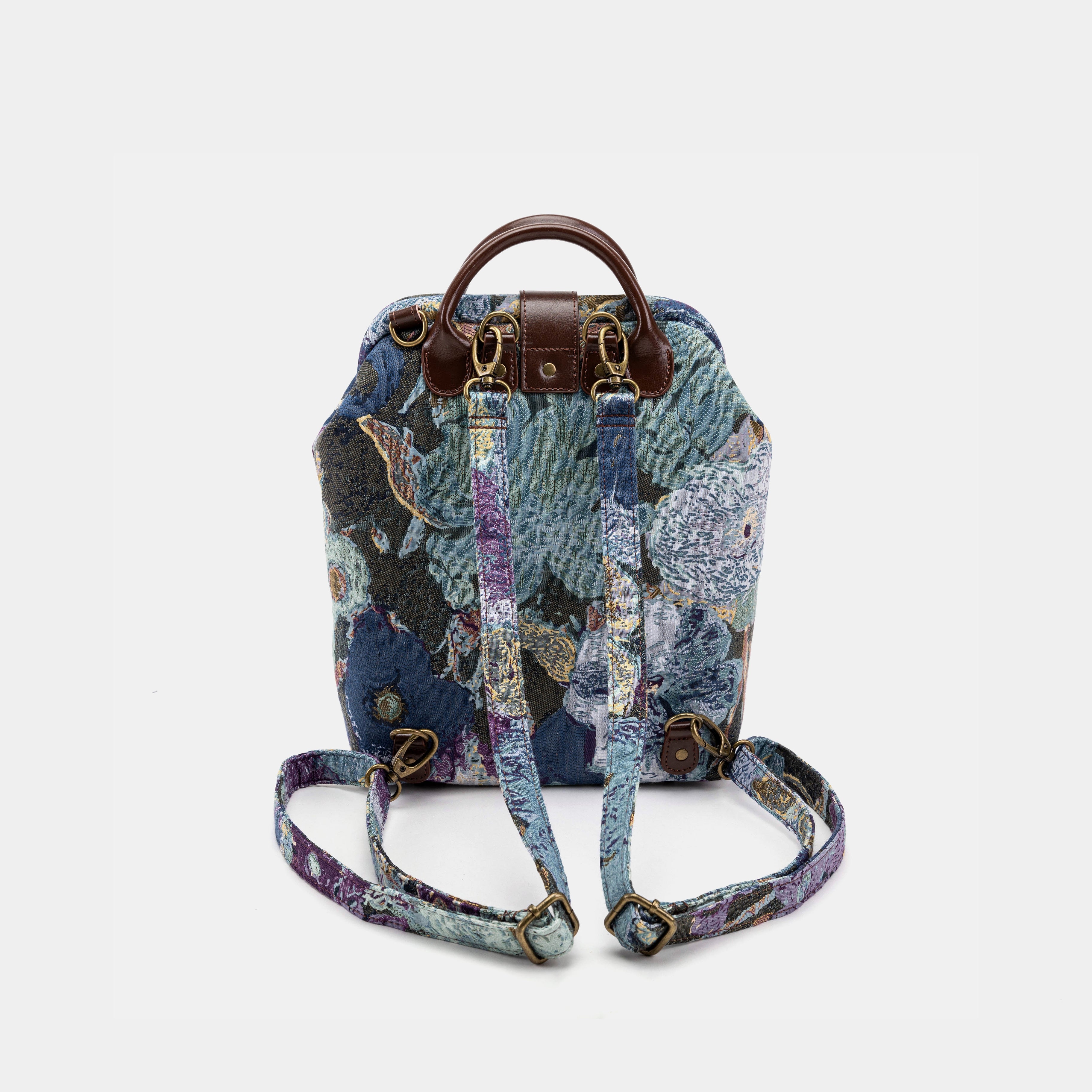 Abstract Blue Carpet Everyday Backpack Carpetbag of America back