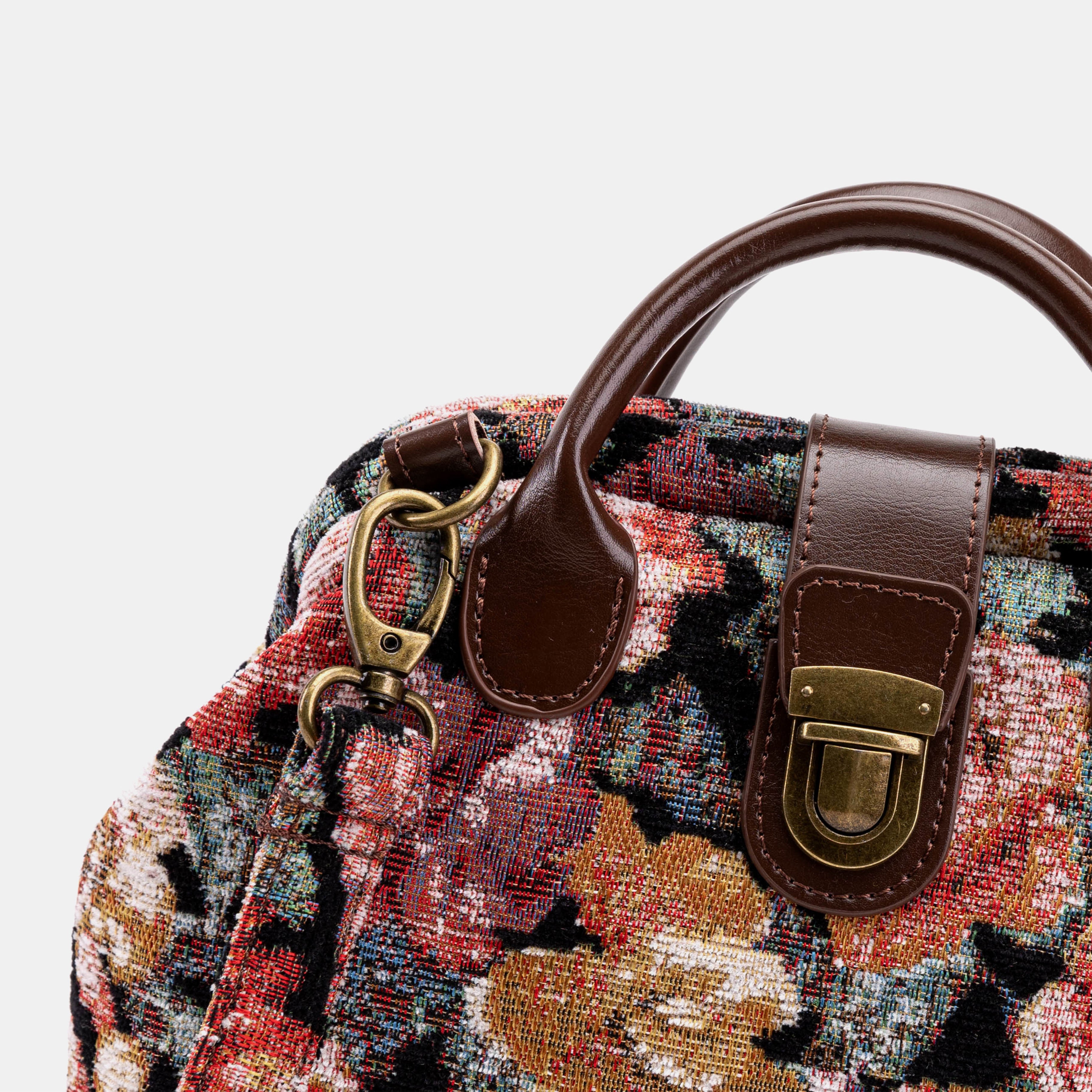 Floral Rose Carpet Everyday Backpack Carpetbag of America detail