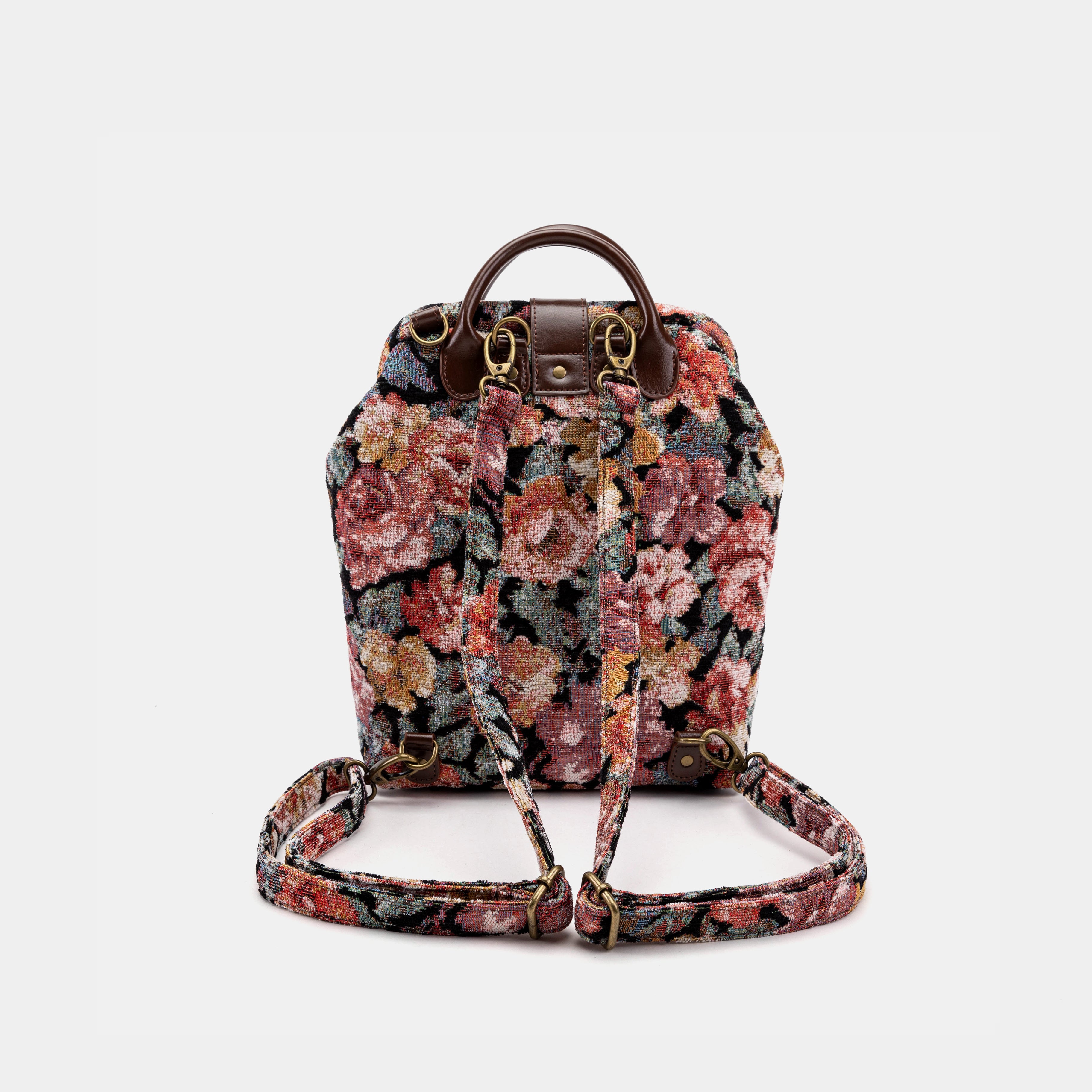 Floral Rose Carpet Everyday Backpack Carpetbag of America back