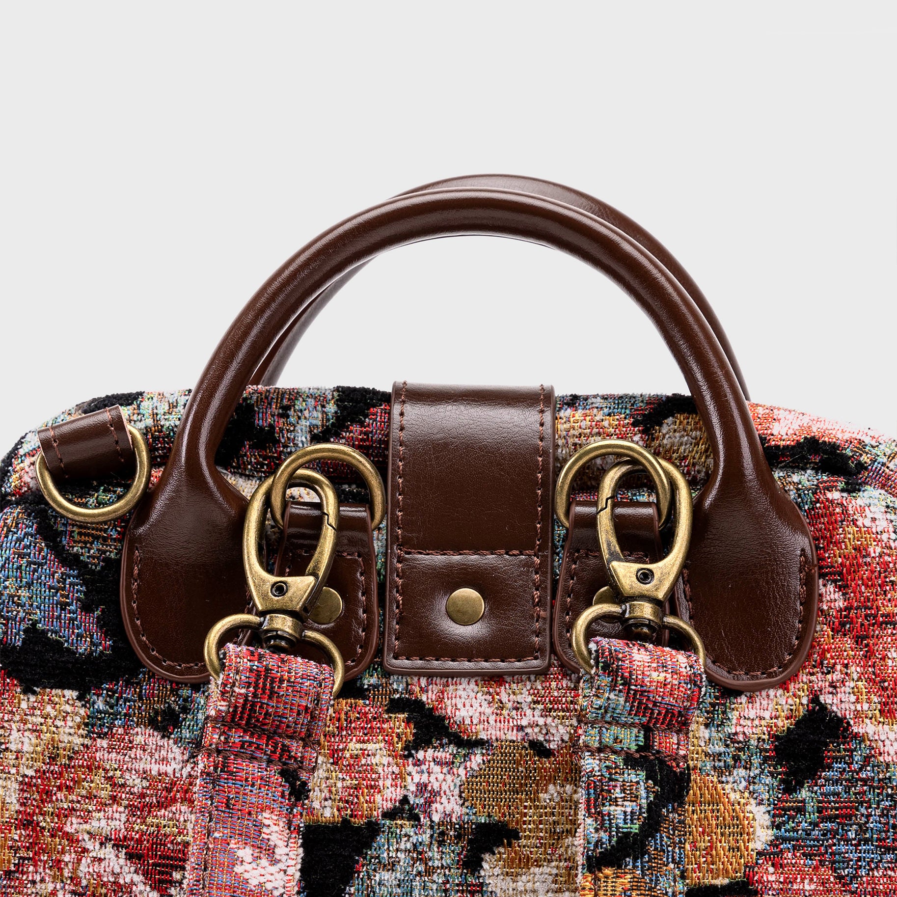Floral Rose Carpet Everyday Backpack Carpetbag of America back clasp