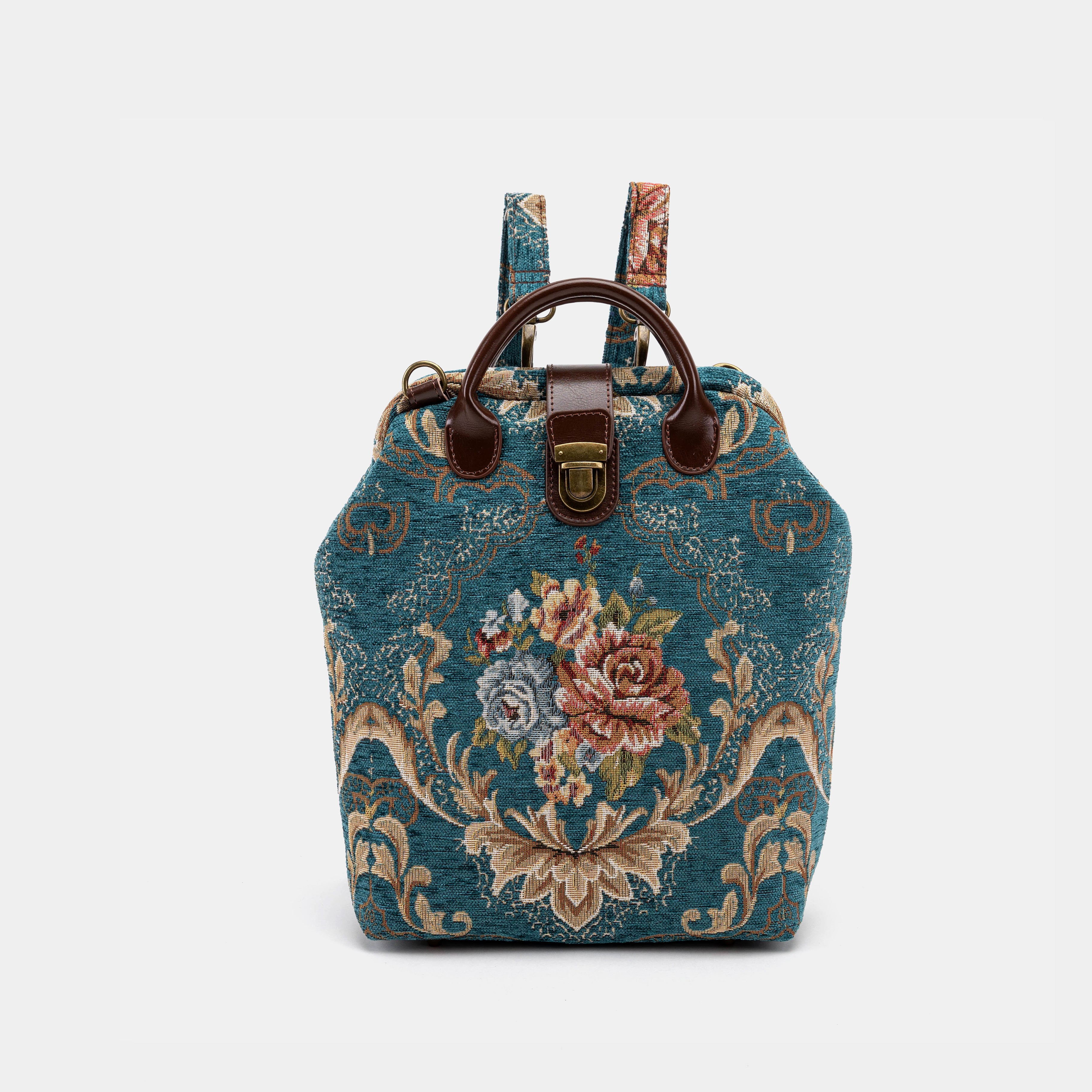 Floral Teal Carpet Everyday Backpack Carpetbag of America main