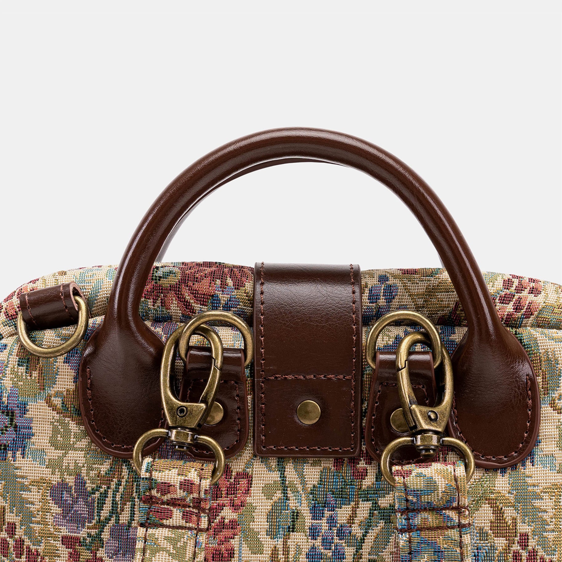 Spring Valley Mint Carpet Everyday Backpack Carpetbag of America handle