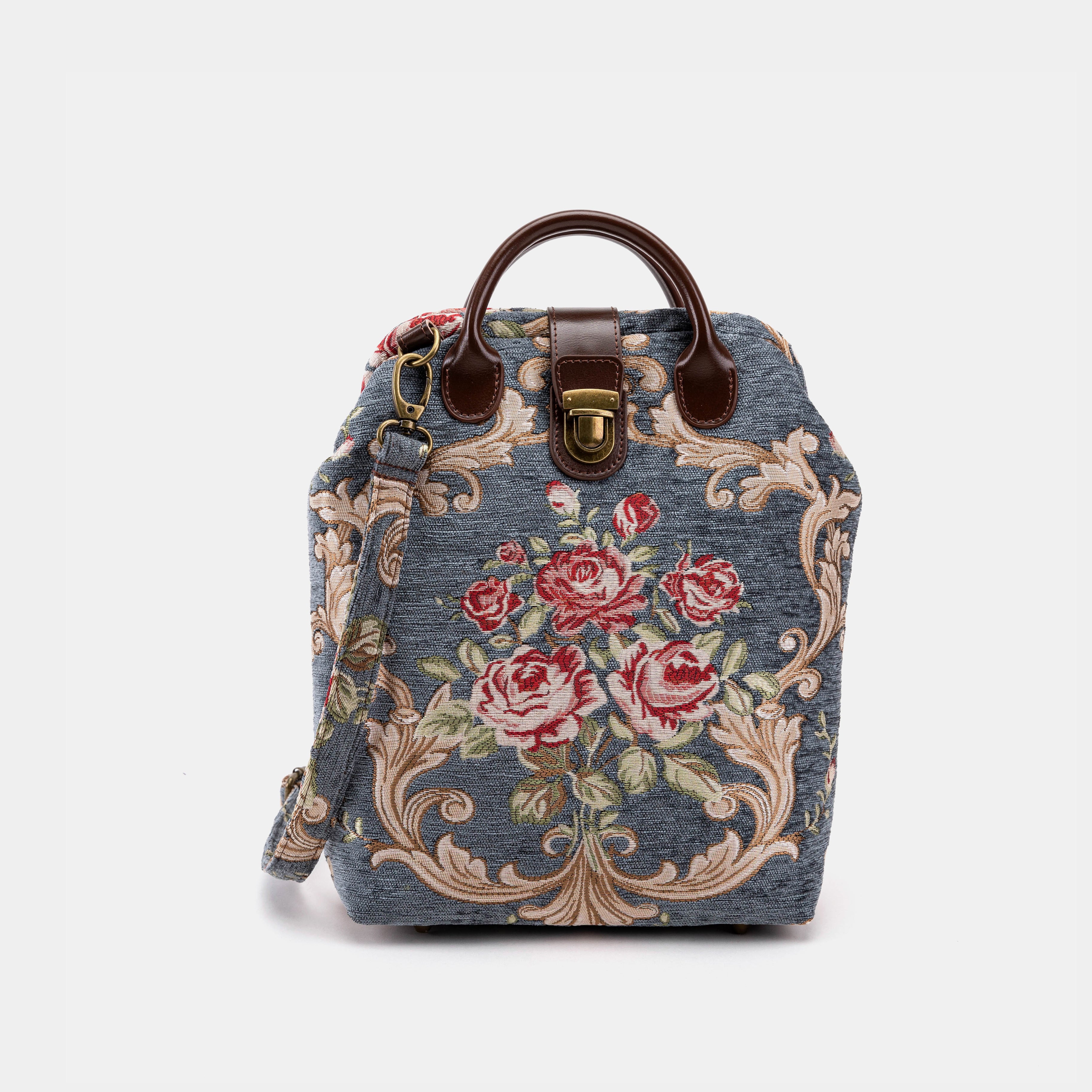 Baroque Garden Grey Carpet Everyday Backpack Carpetbag of America with shoulder strap
