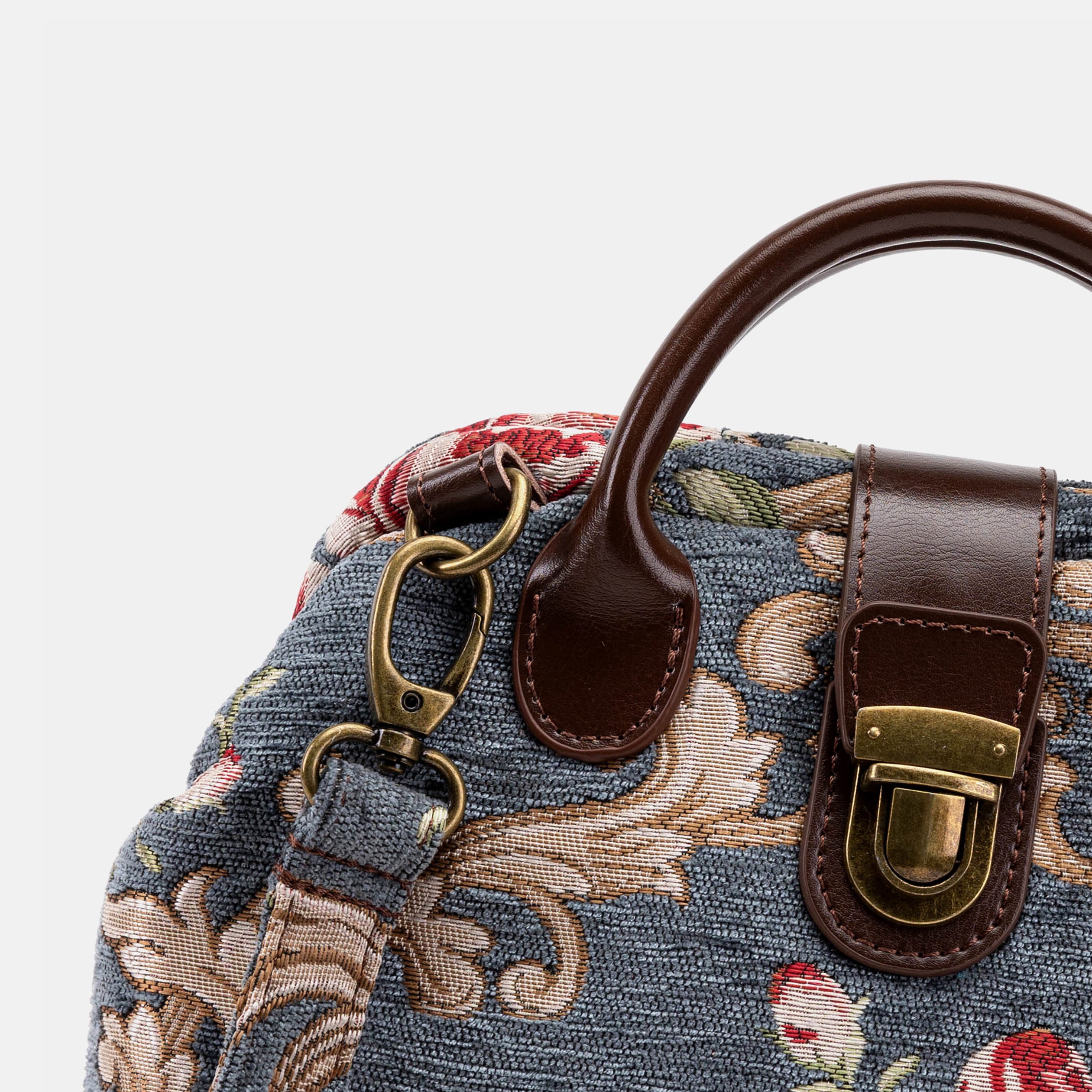 Baroque Garden Grey Carpet Everyday Backpack Carpetbag of America detail