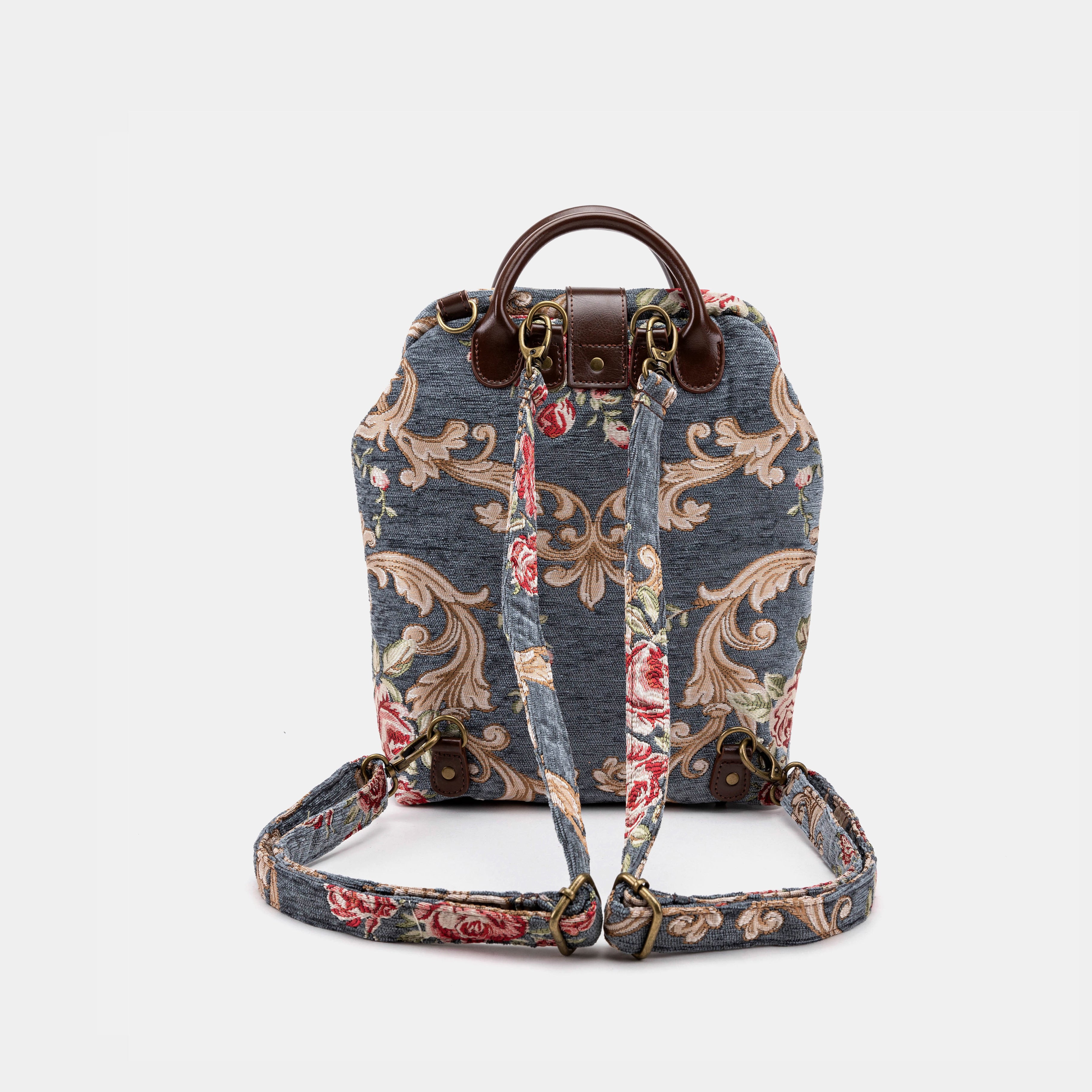 Baroque Garden Grey Carpet Everyday Backpack Carpetbag of America back
