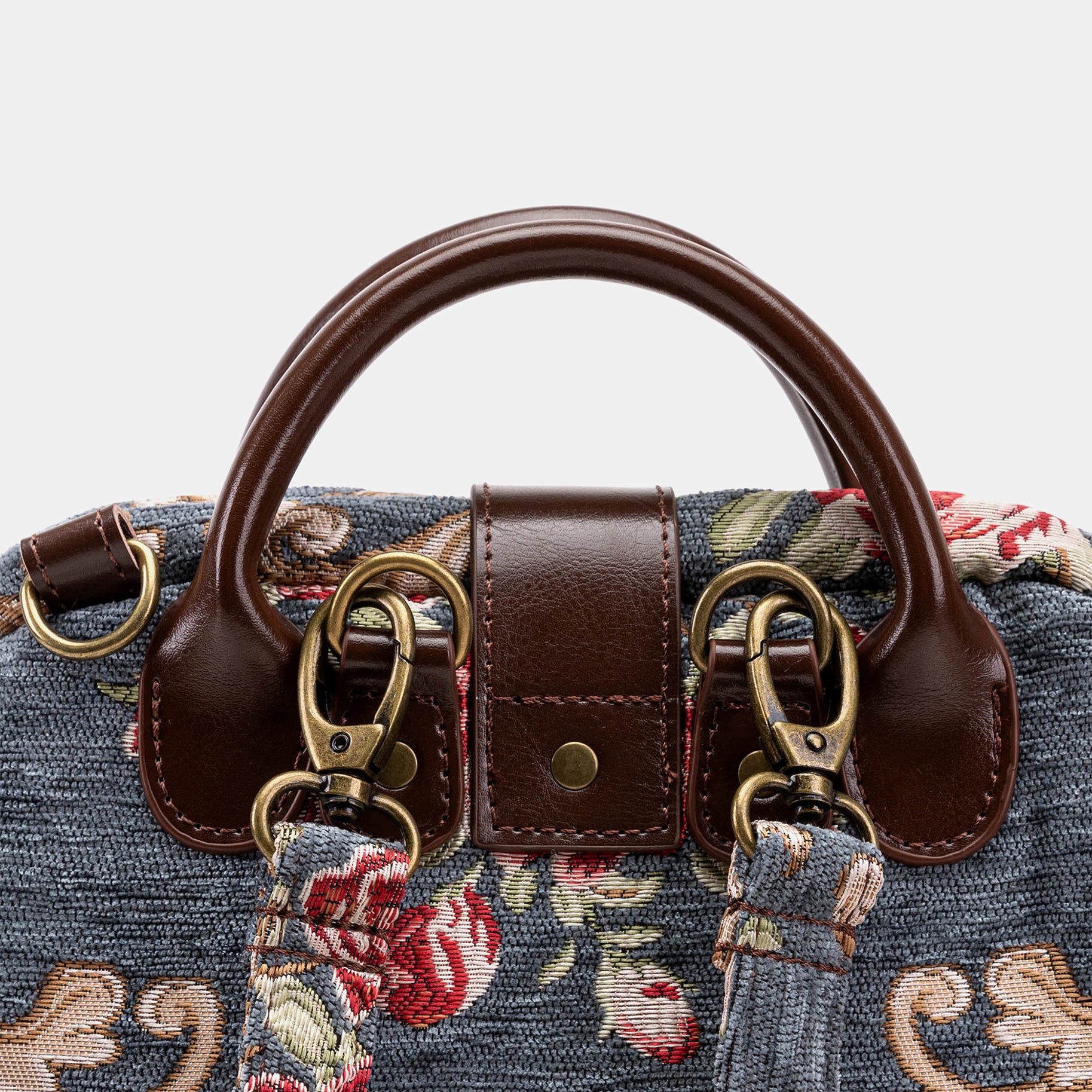 Baroque Garden Grey Carpet Everyday Backpack Carpetbag of America back clasp