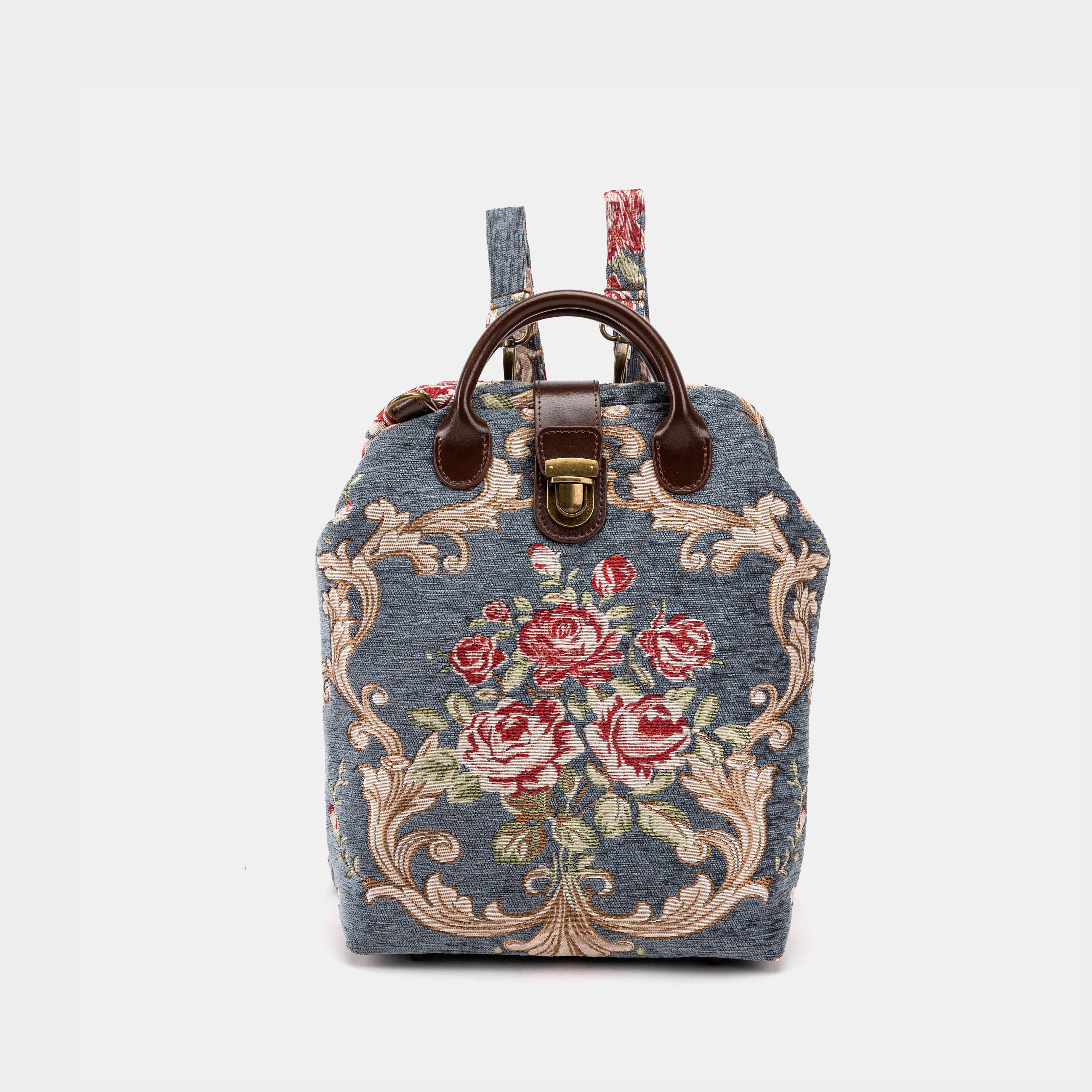 Baroque Garden Grey Carpet Everyday Backpack Carpetbag of America front