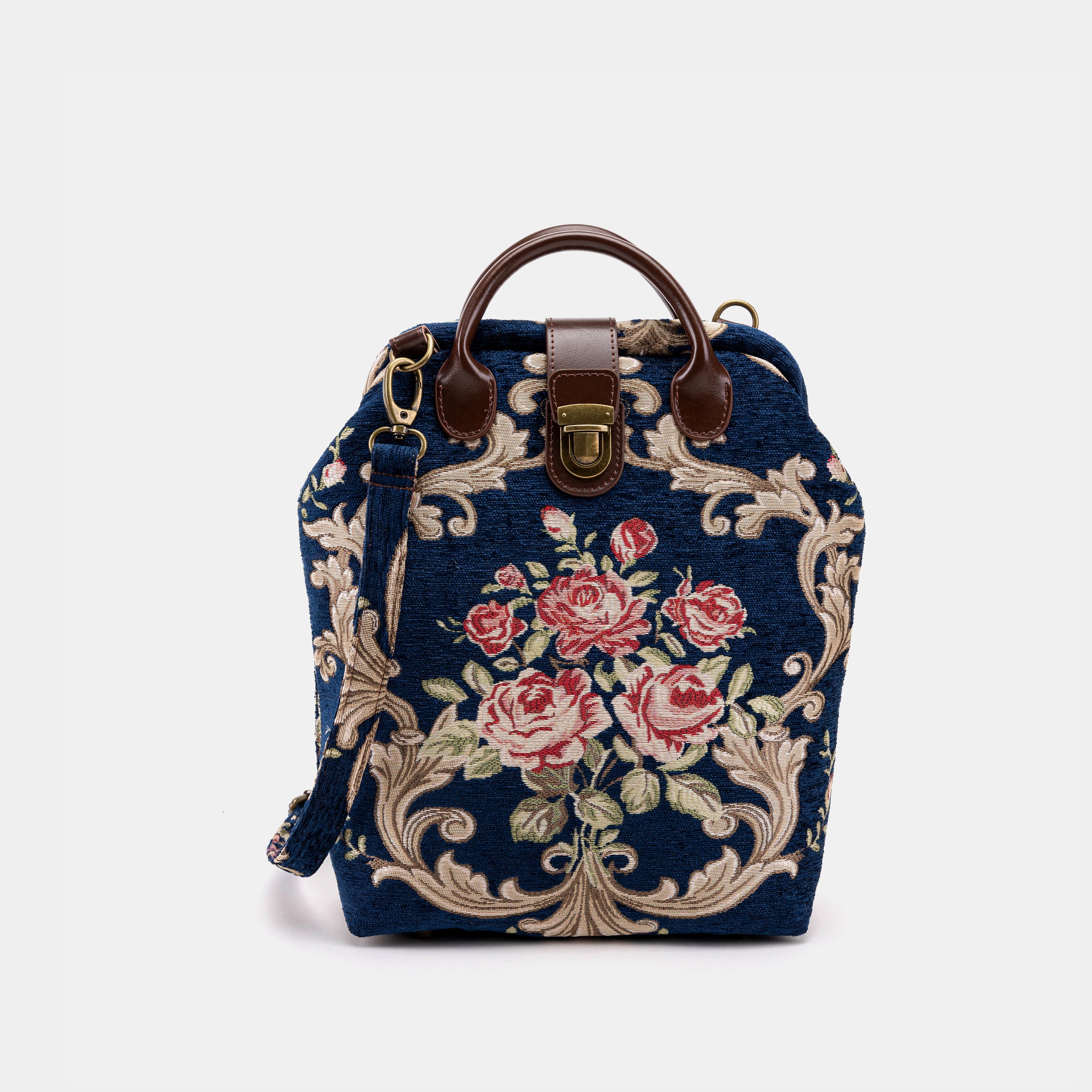Baroque Garden Blue Carpet Everyday Backpack Carpetbag of America with shoulder strap