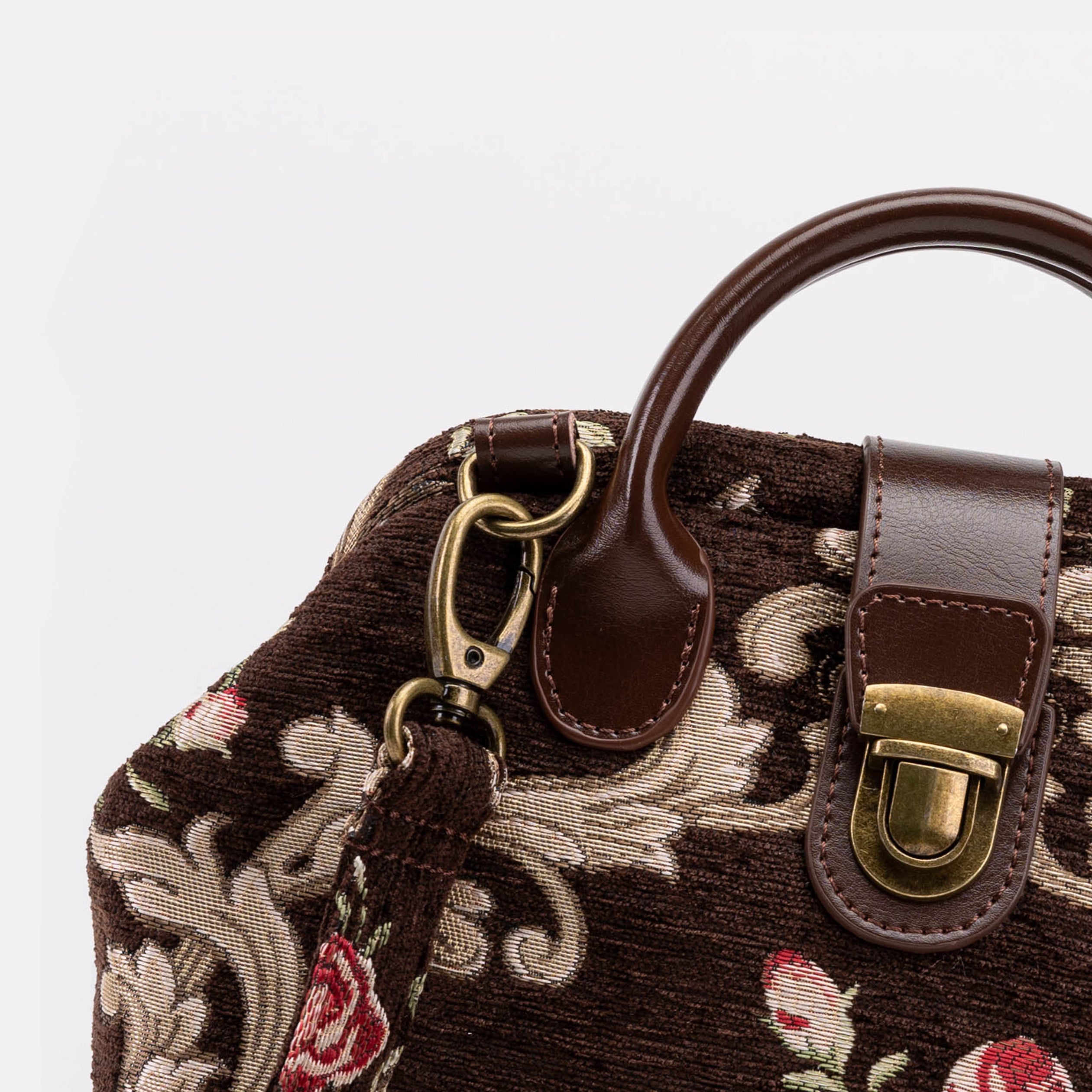 Baroque Garden Brown Carpet Everyday Backpack Carpetbag of America detail