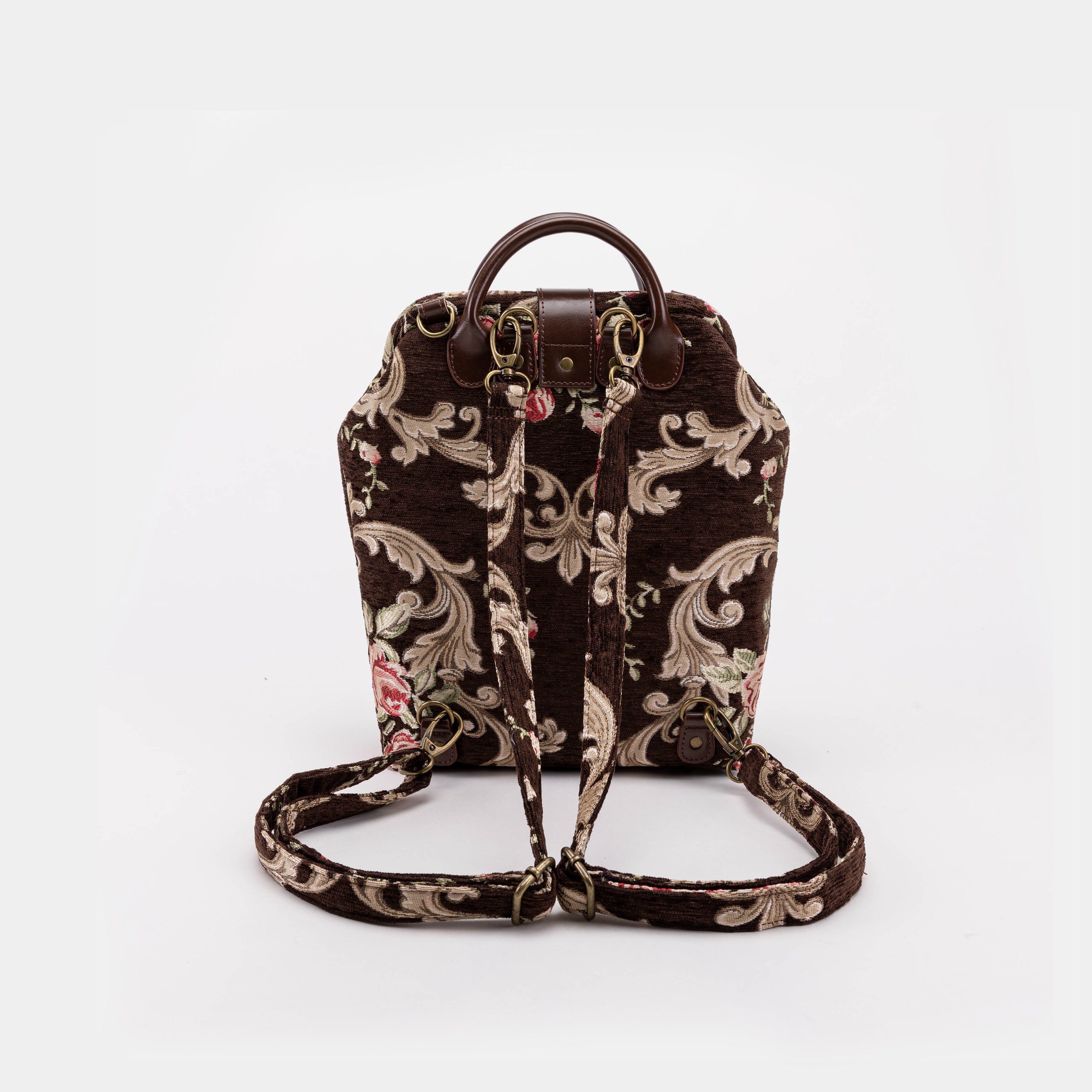 Baroque Garden Brown Carpet Everyday Backpack Carpetbag of America back