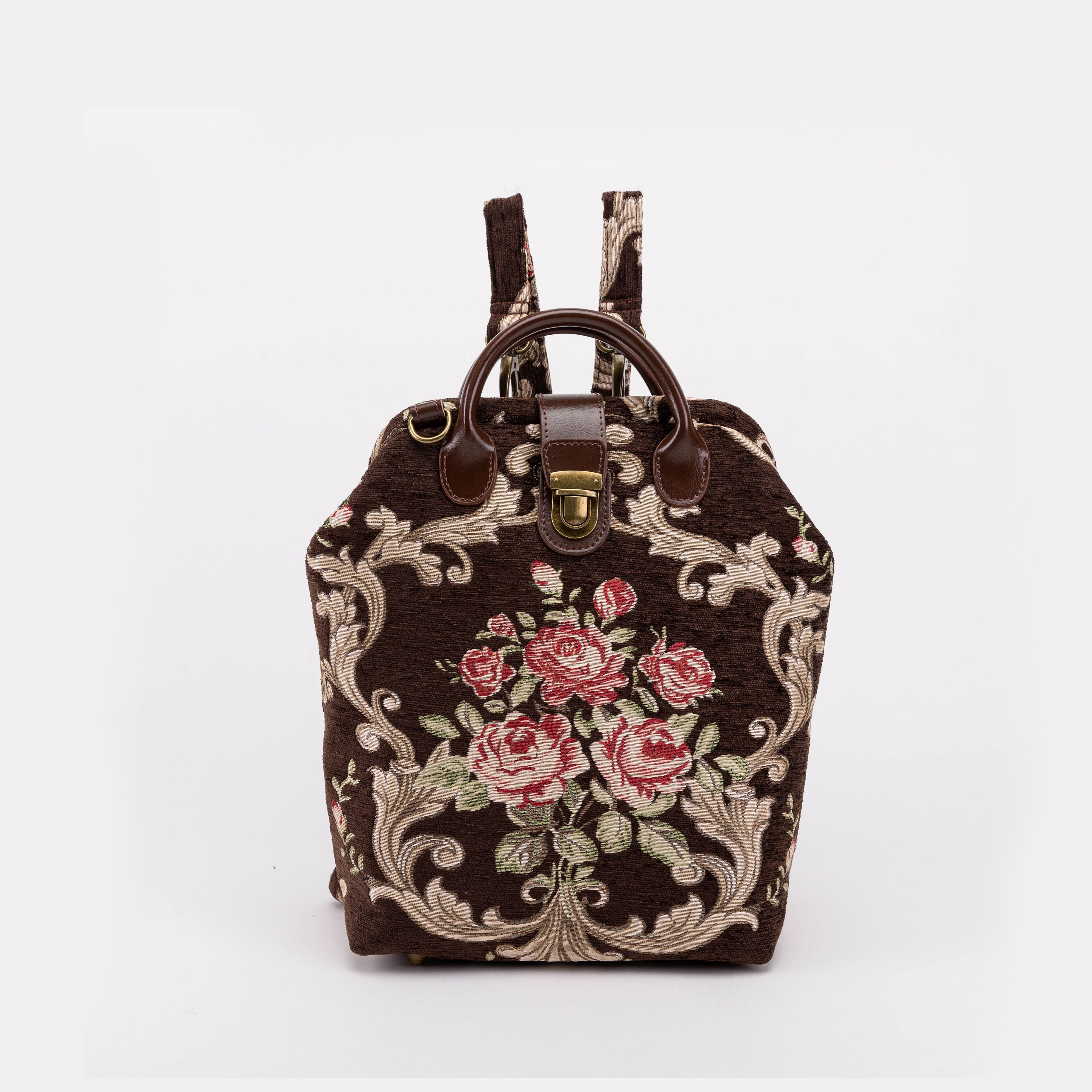 Baroque Garden Brown Carpet Everyday Backpack Carpetbag of America front