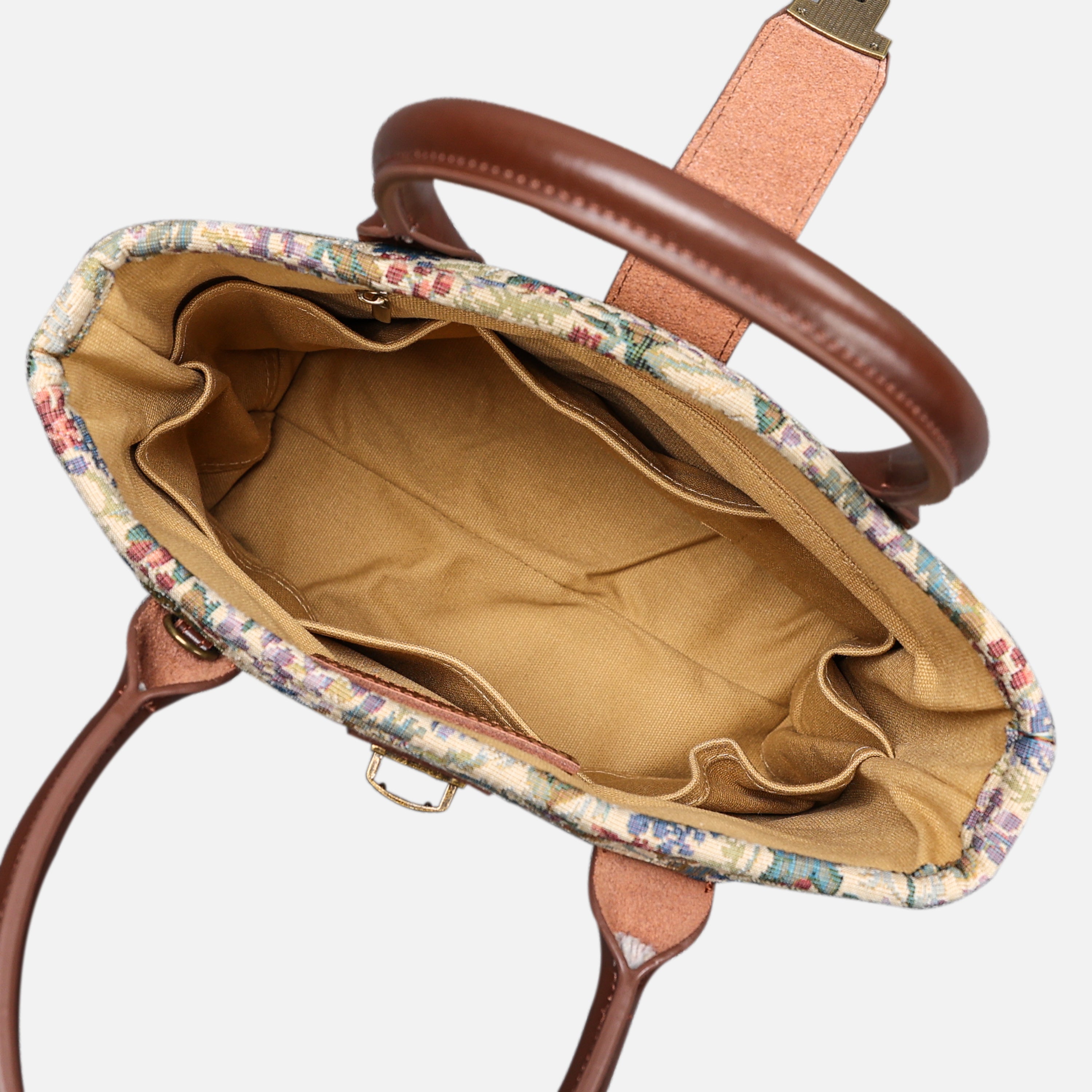 Spring Valley Mint Tuck Lock Carpet Satchel carpet bag MCW Handmade-4