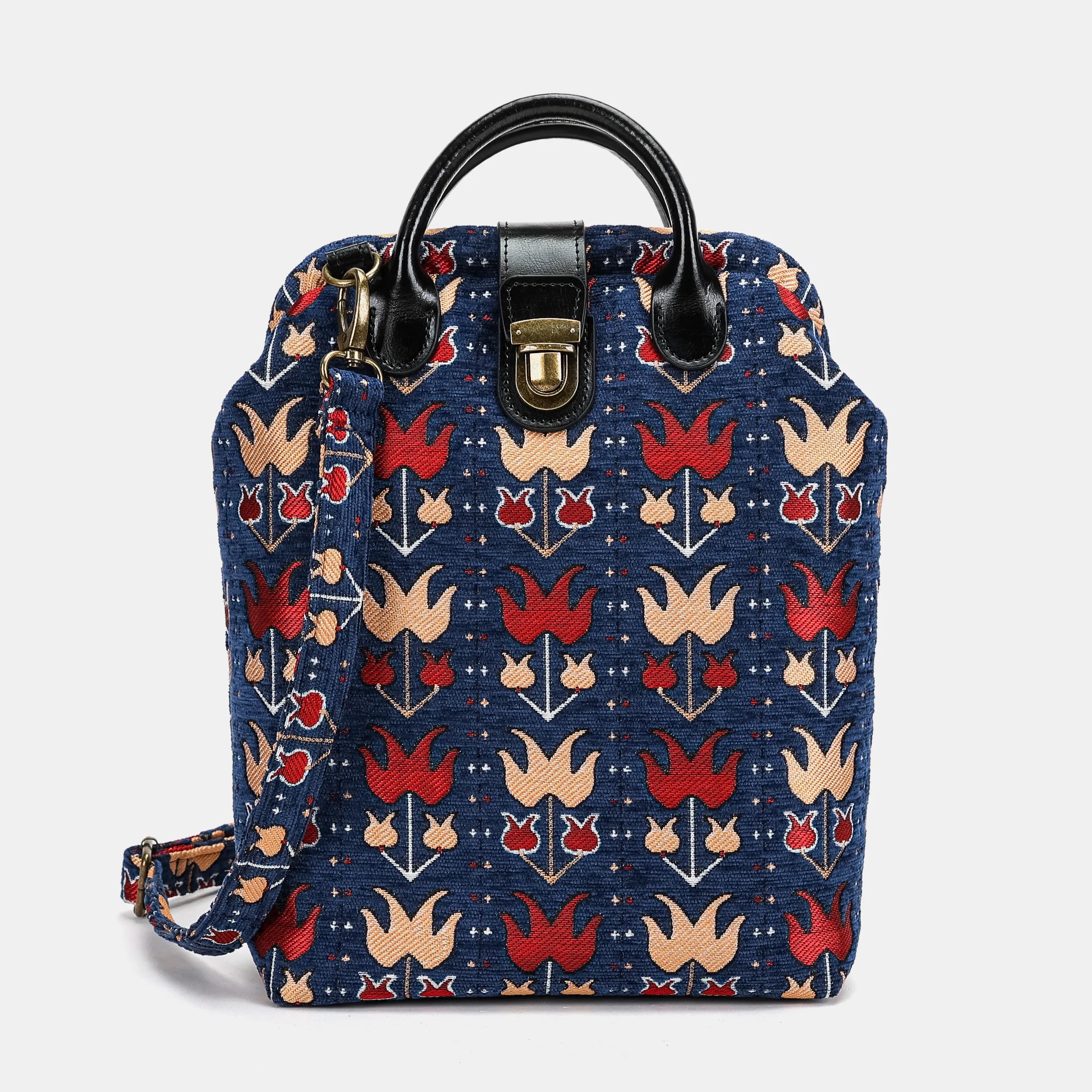 Poppy Bloom Carpet Everyday Backpack Carpetbag of America with strap