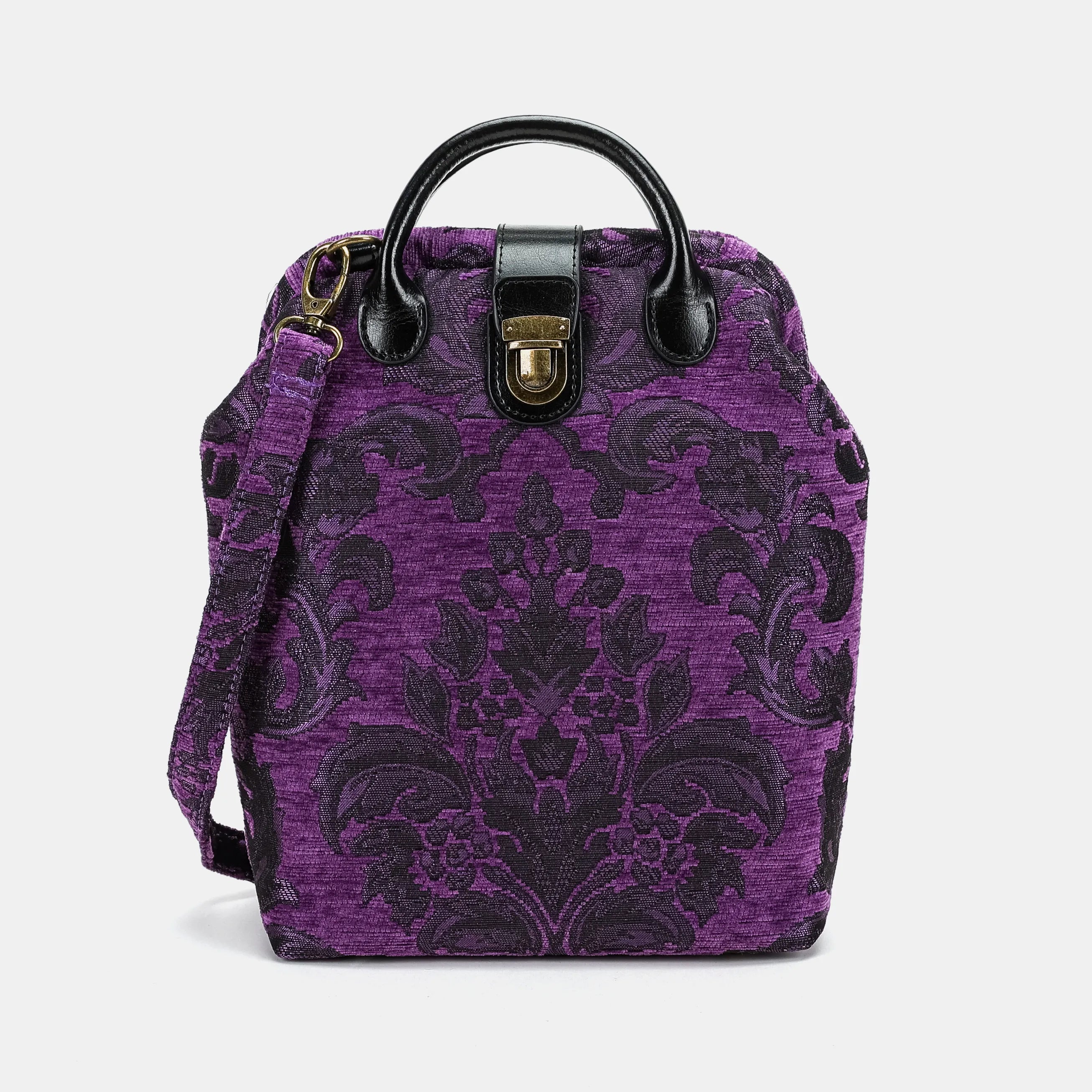 Victorian Blossom Purple Carpet Everyday Backpack Carpetbag of America with strap