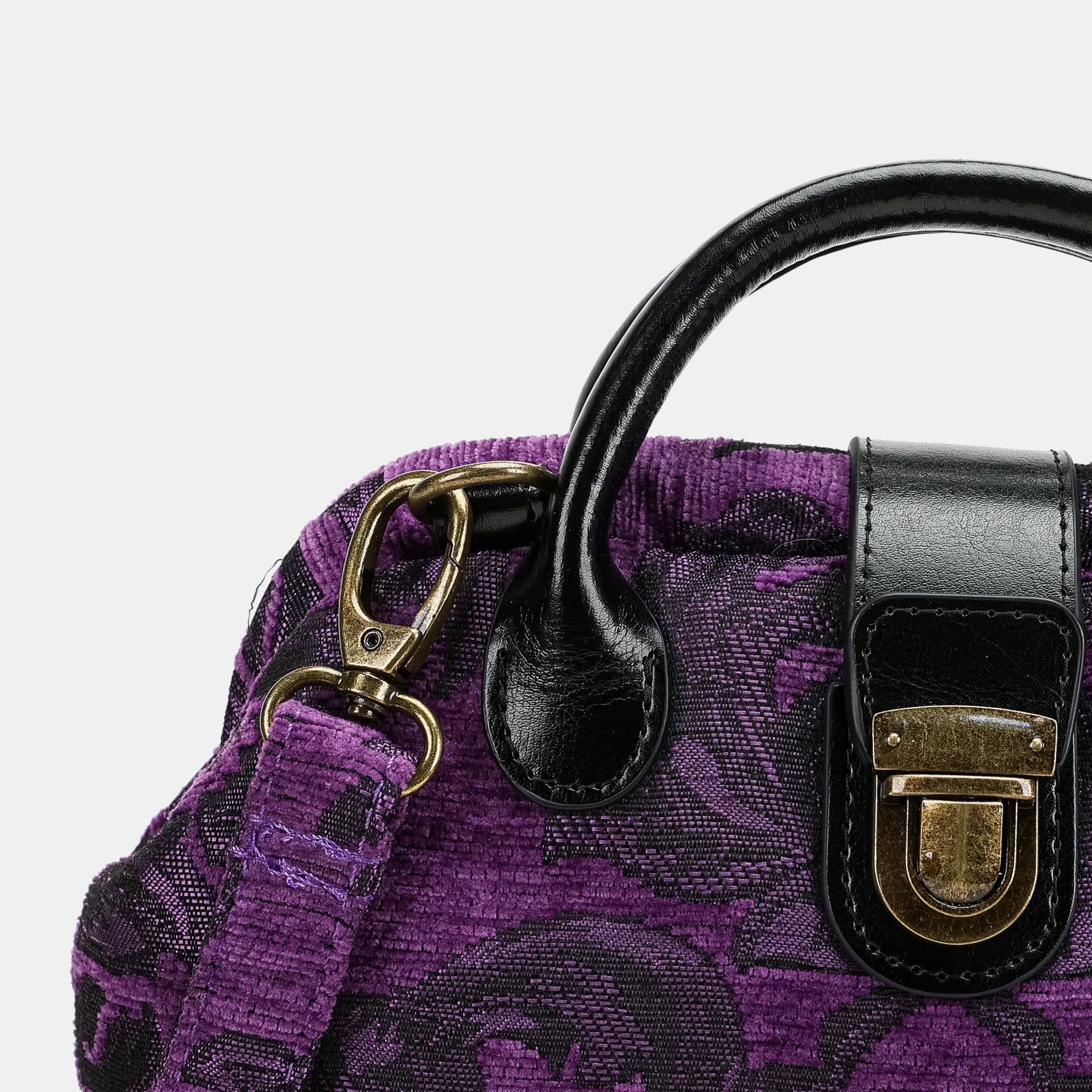 Victorian Blossom Purple Carpet Everyday Backpack Carpetbag of America detail